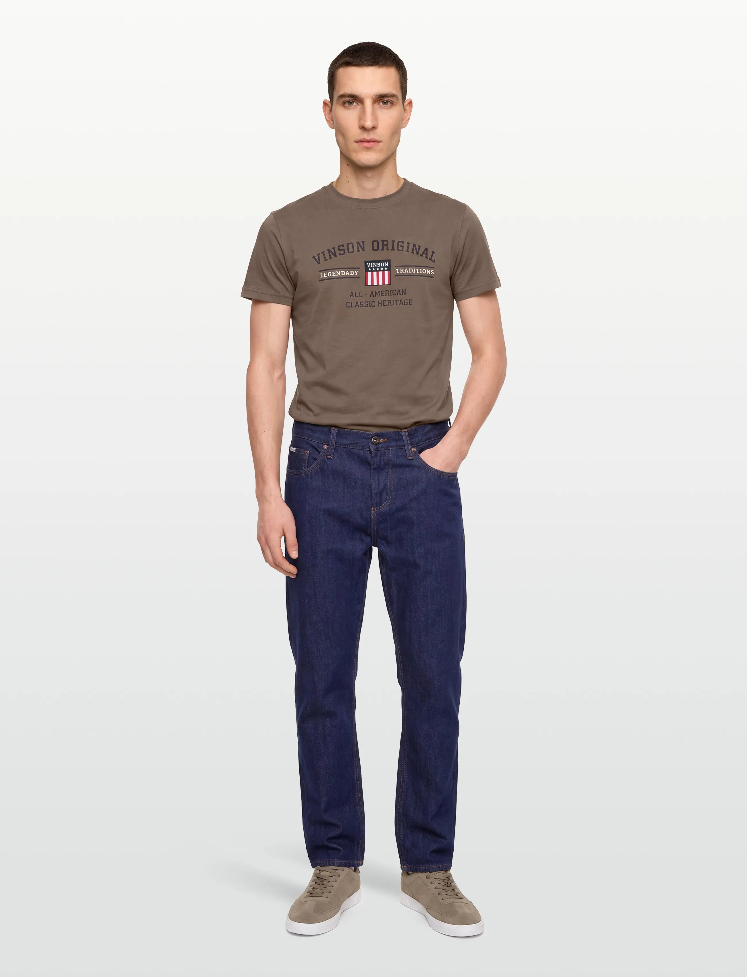 VINSON - VIN T-Shirt Matt Men - laveste priser - walnut - 0