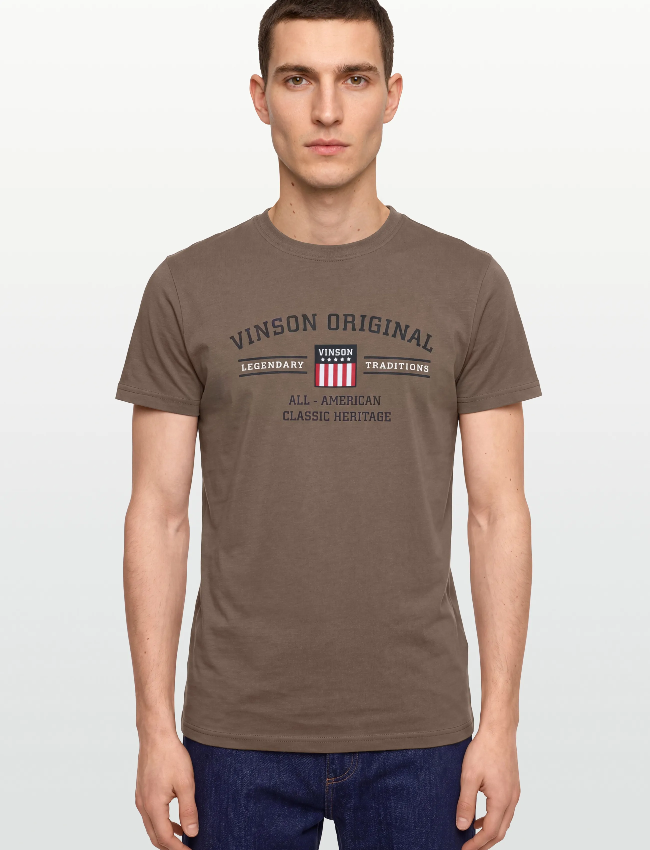 VINSON - VIN T-Shirt Matt Men - laveste priser - walnut - 3