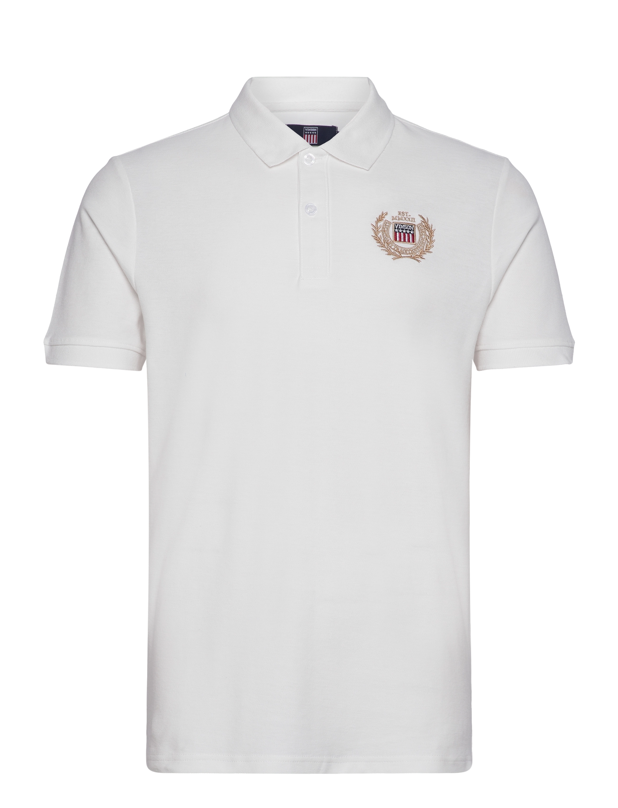 VINSON Luca Reg Cot Vin M Polo Weiß - L - Herren
