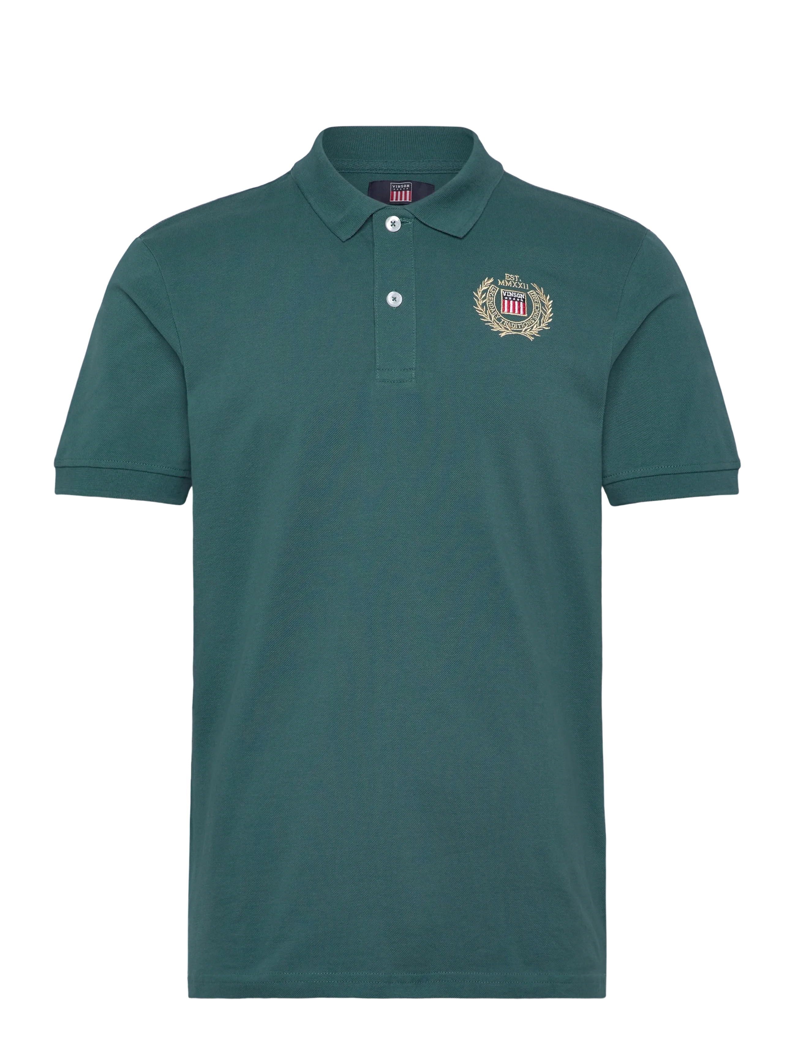 VINSON Luca Reg Cot Vin M Polo Grün - L - Herren