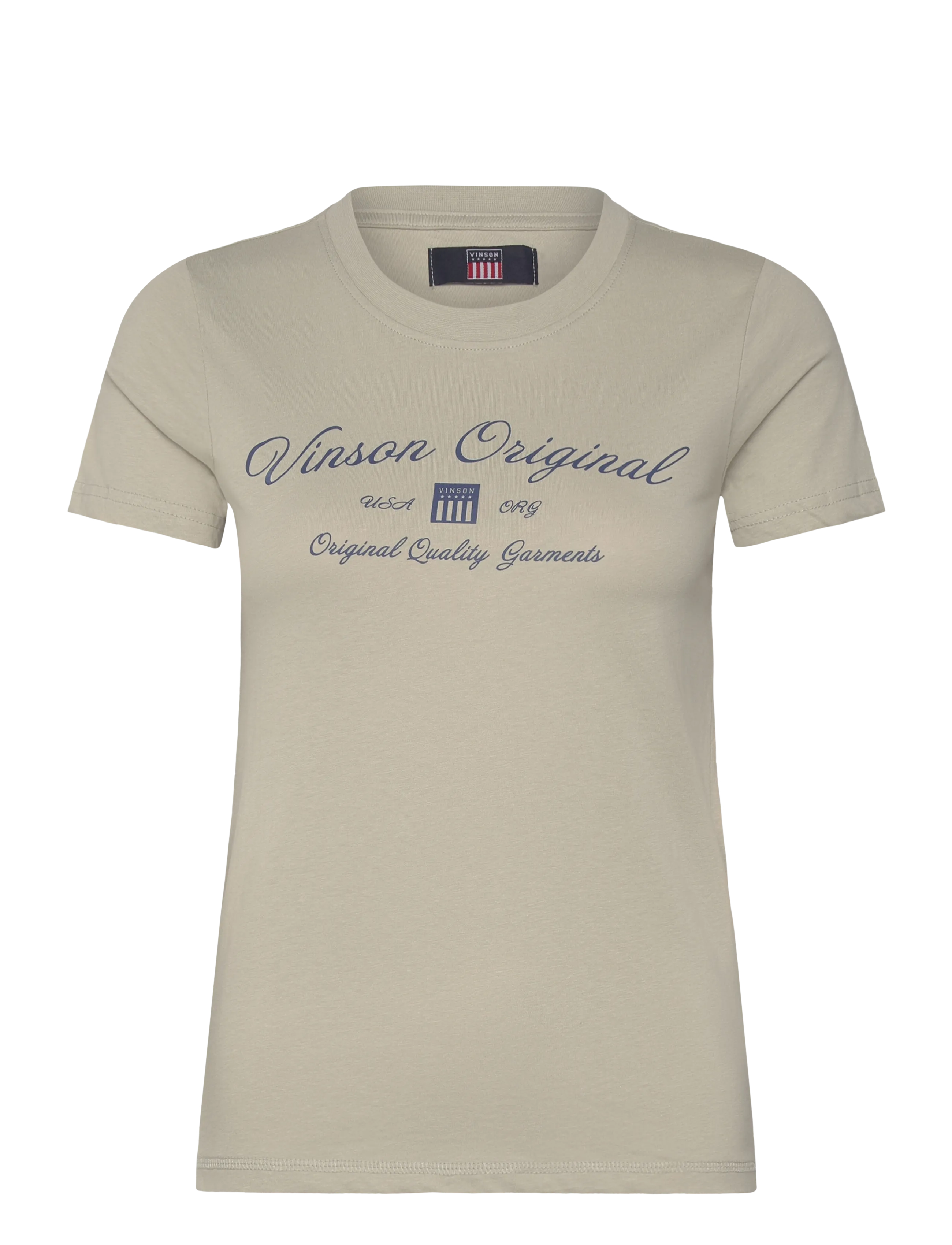 VINSON VINSON LAYLA REG VIN TEE Women - Kläder - 15-5704TCX MINERAL GRAY / brown