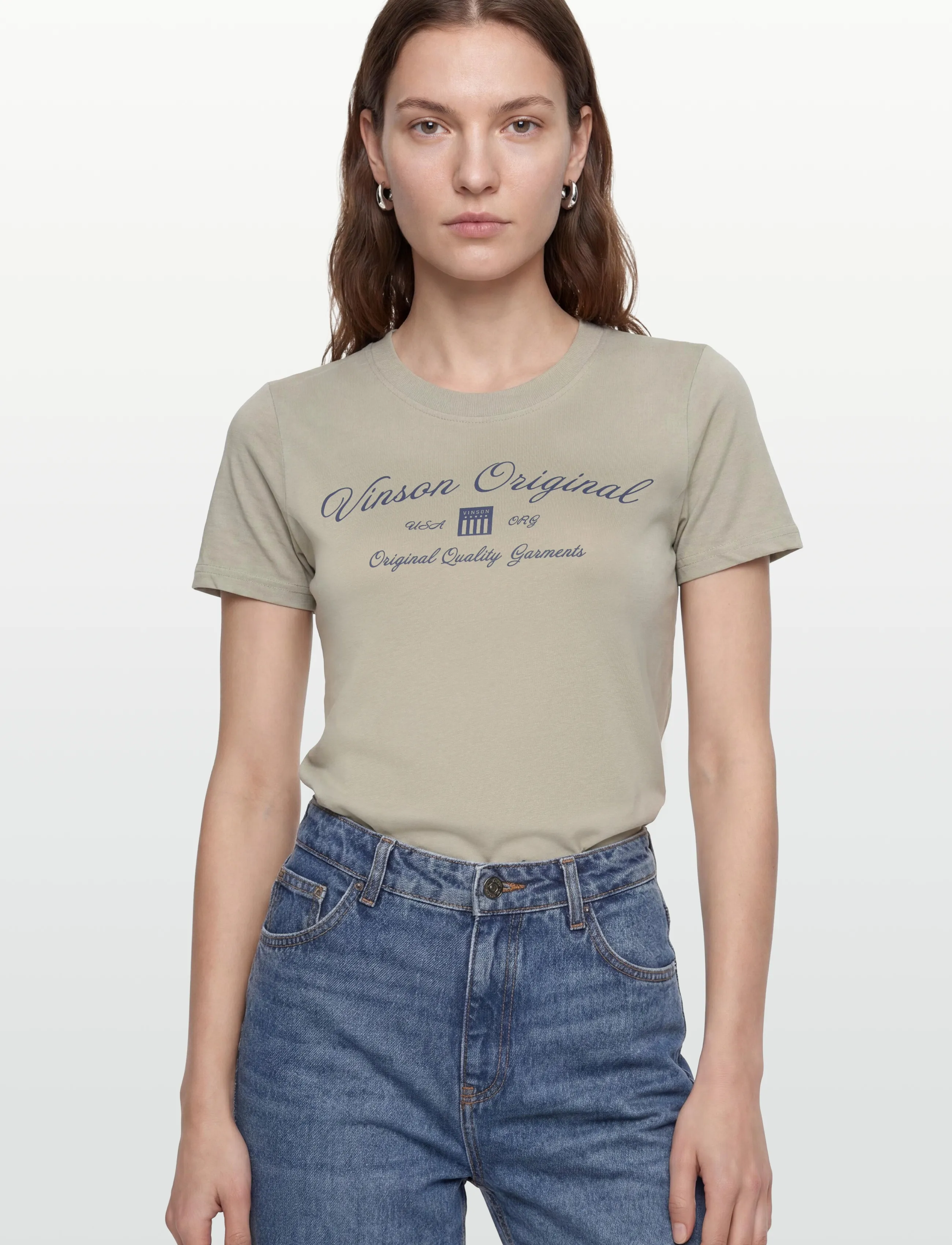 VINSON - VINSON LAYLA REG VIN TEE Women - die niedrigsten preise - 15-5704tcx mineral gray - 3
