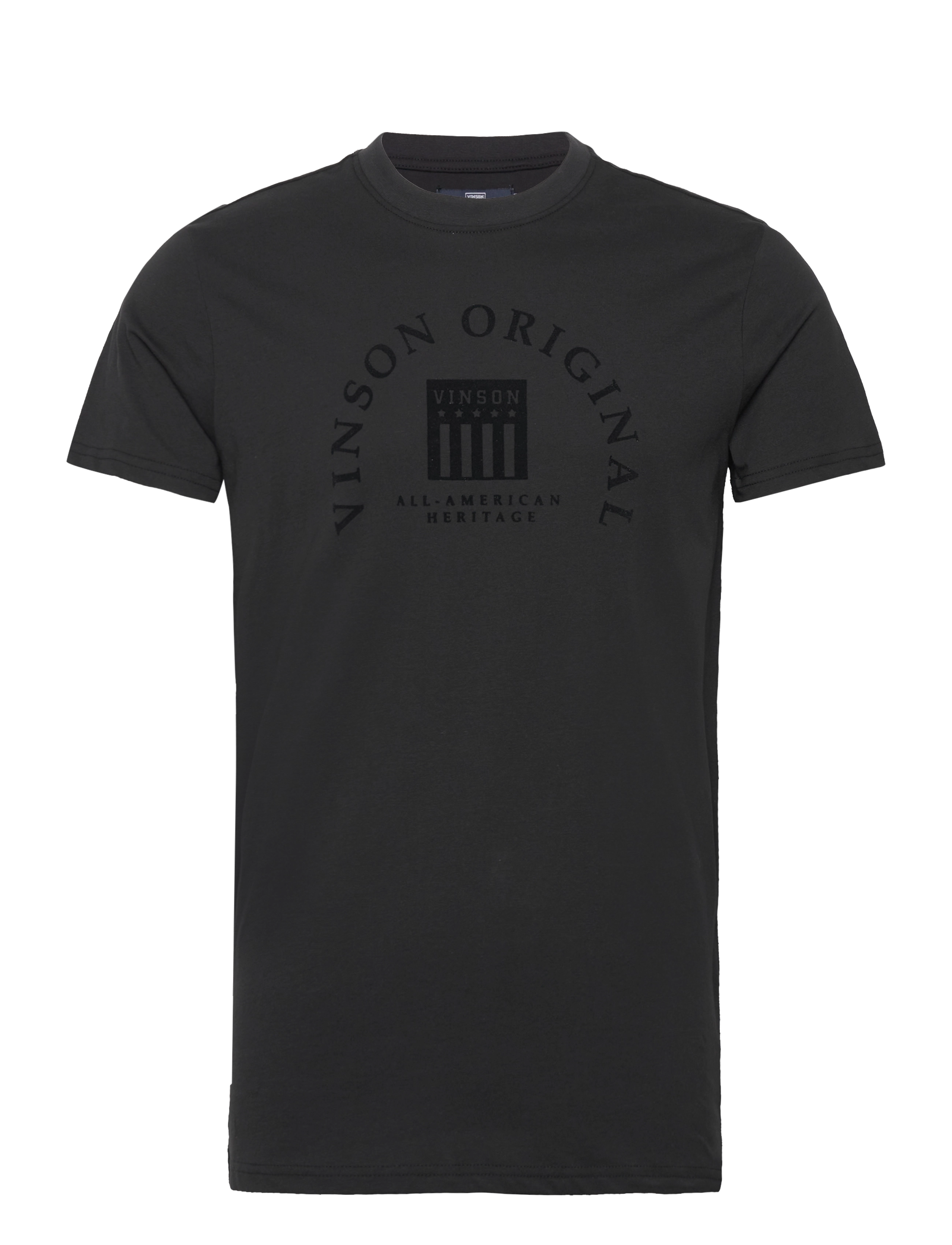 VINSON Kelvin reg sj VIN M TEE - Basic T-Shirts - 19-4004TCX TAP SHOE / black
