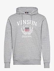 VINSON - Kris reg ho cot pe VIN M SW - hoodies - grey melange - 0