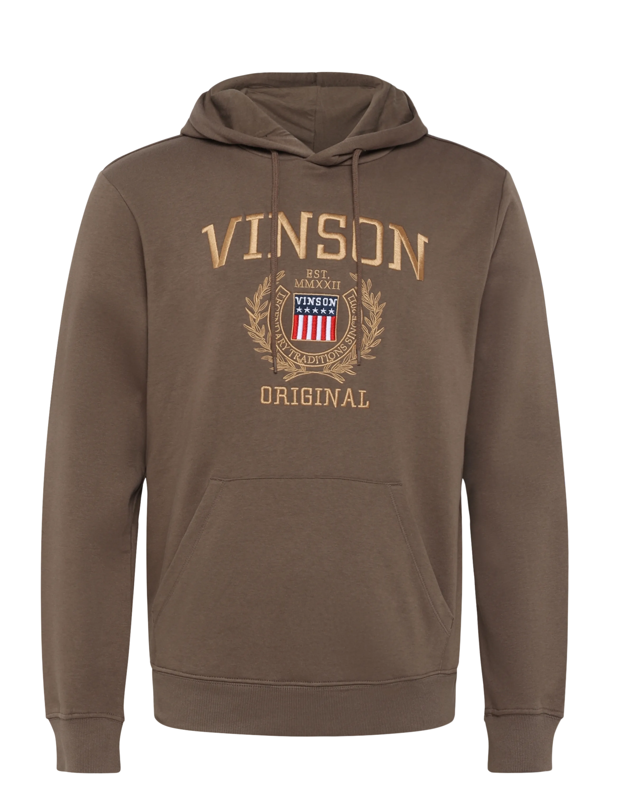 VINSON Kris GOLD EMB cot pe VIN M SW - Hoodies - WALNUT / brown