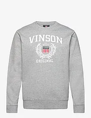 VINSON - Kristian Mens Crew Neck - sweatshirts - grey melange - 0