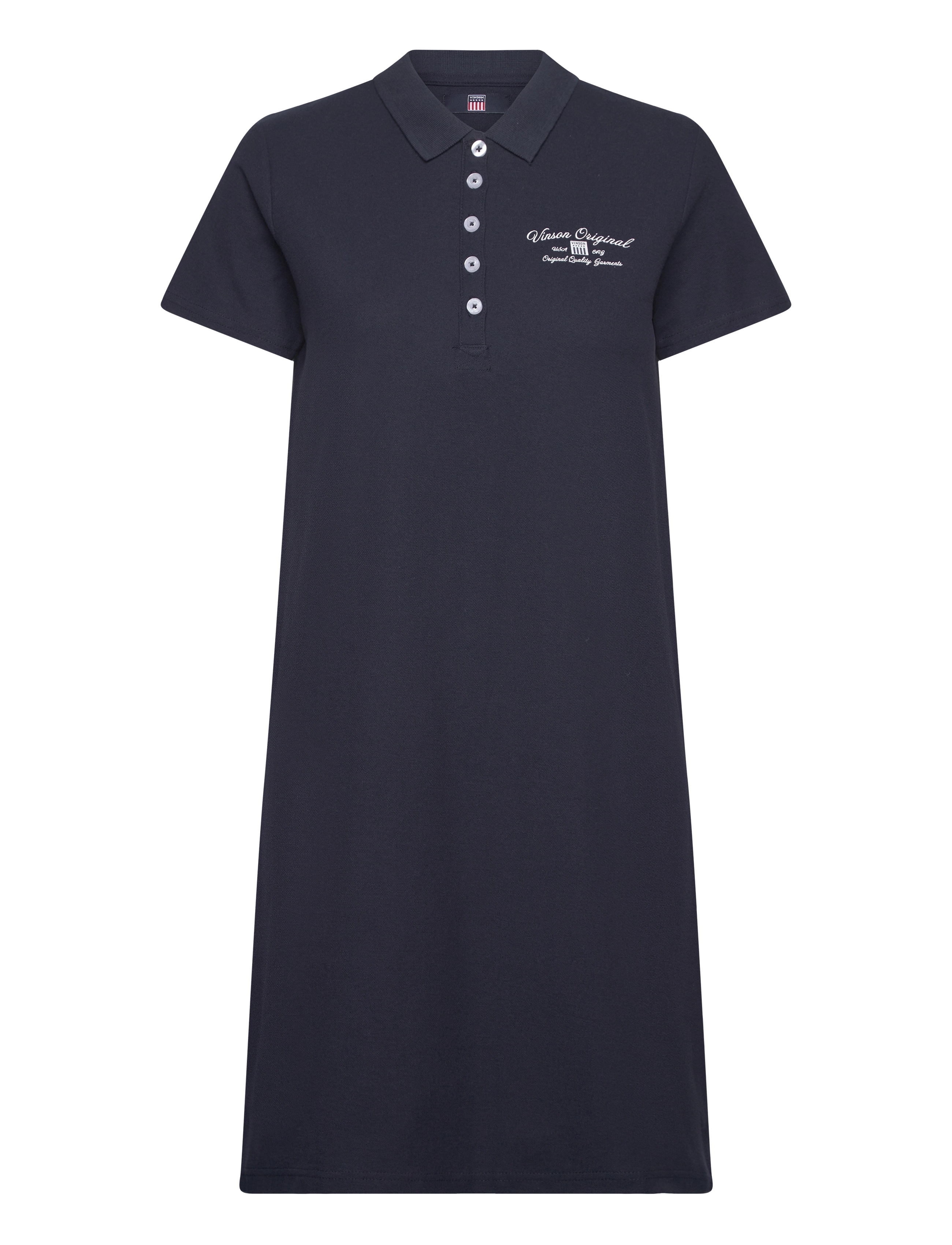 VINSON Kate reg kn cot VIN W DRESS - Klänningar - 19-4020TCX DARK SAPPHIRE / black