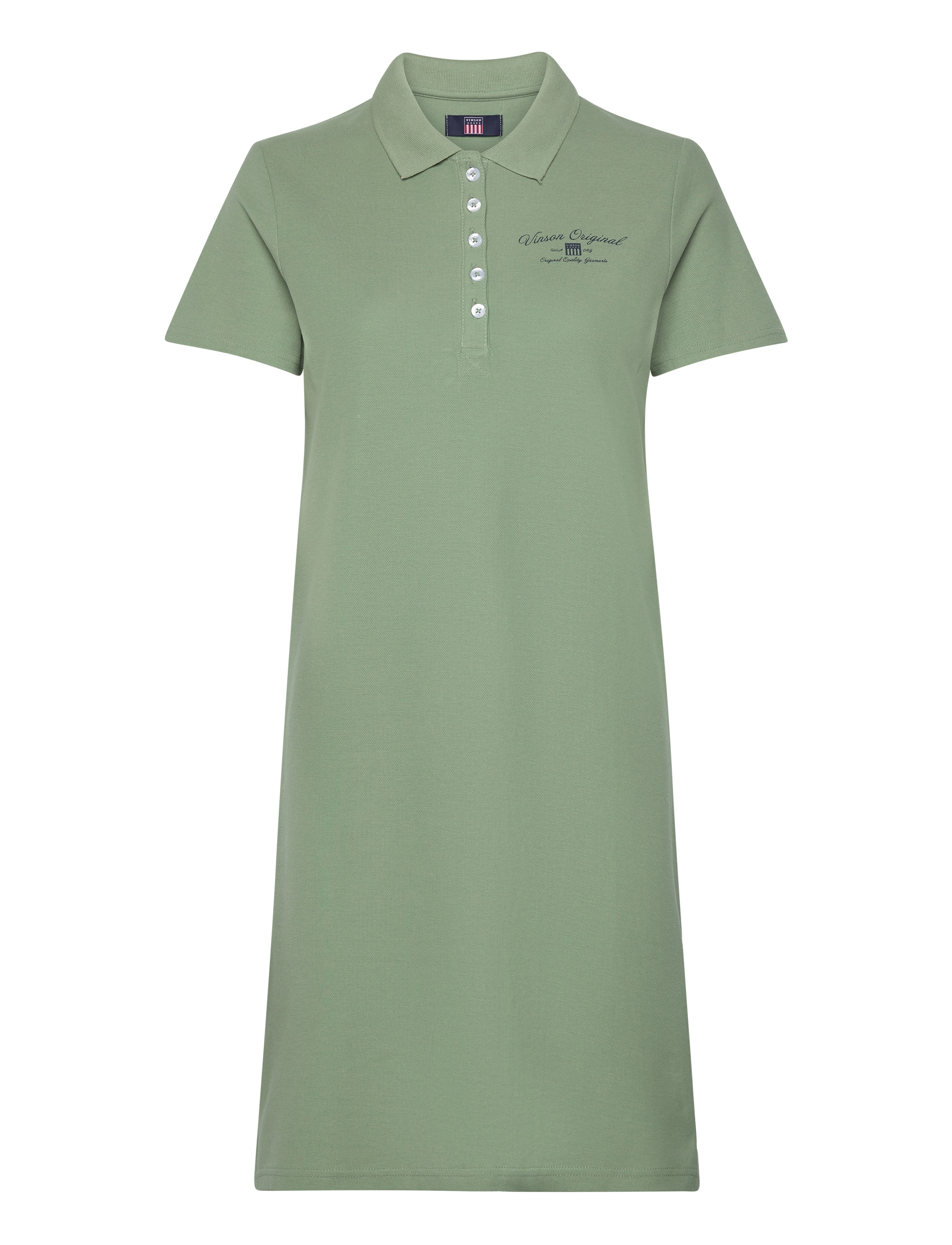 VINSON Kate reg kn cot VIN W DRESS - Tøj - GREEN BAY / green