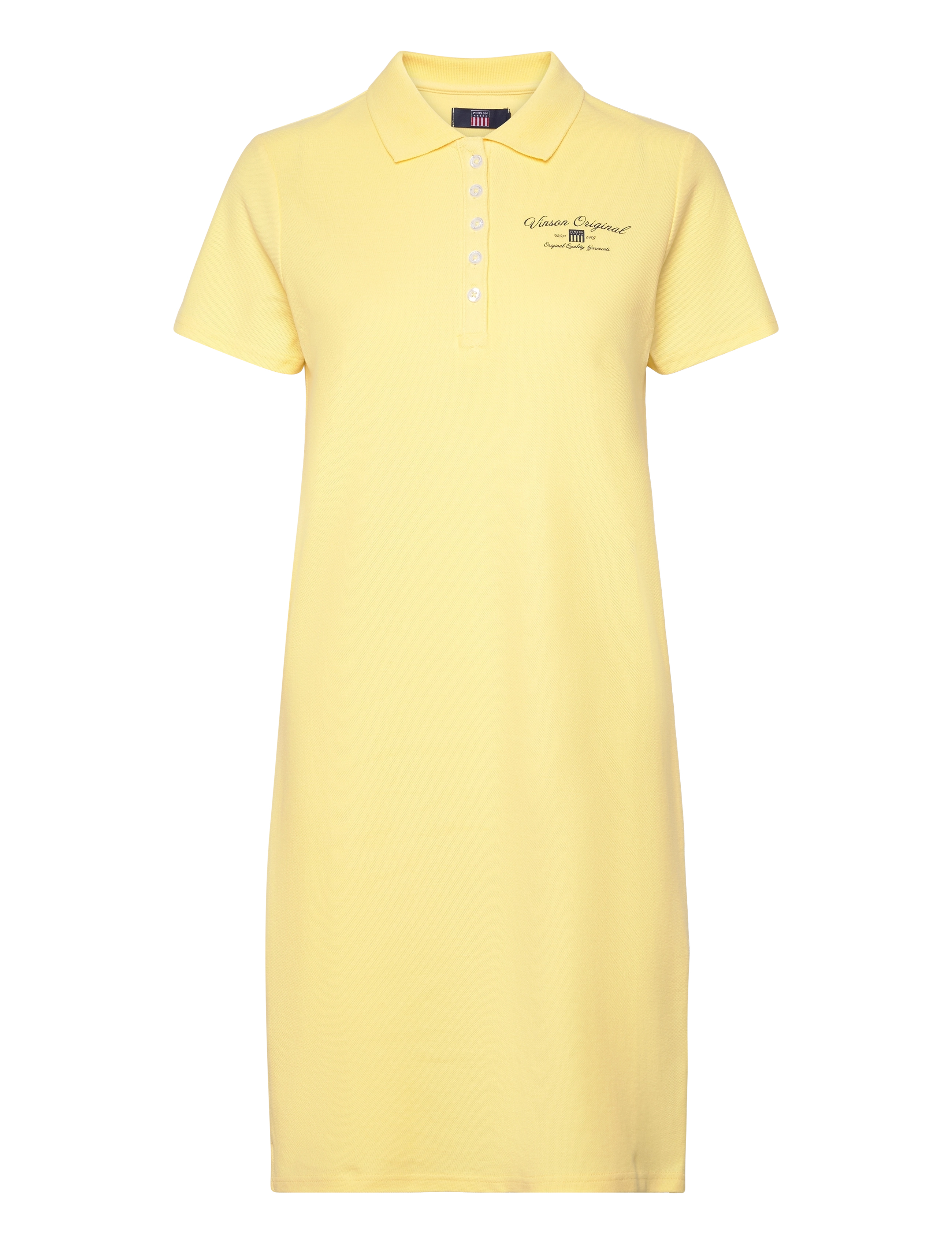 VINSON Kate reg kn cot VIN W DRESS - Tøj - PALE BANANA / yellow