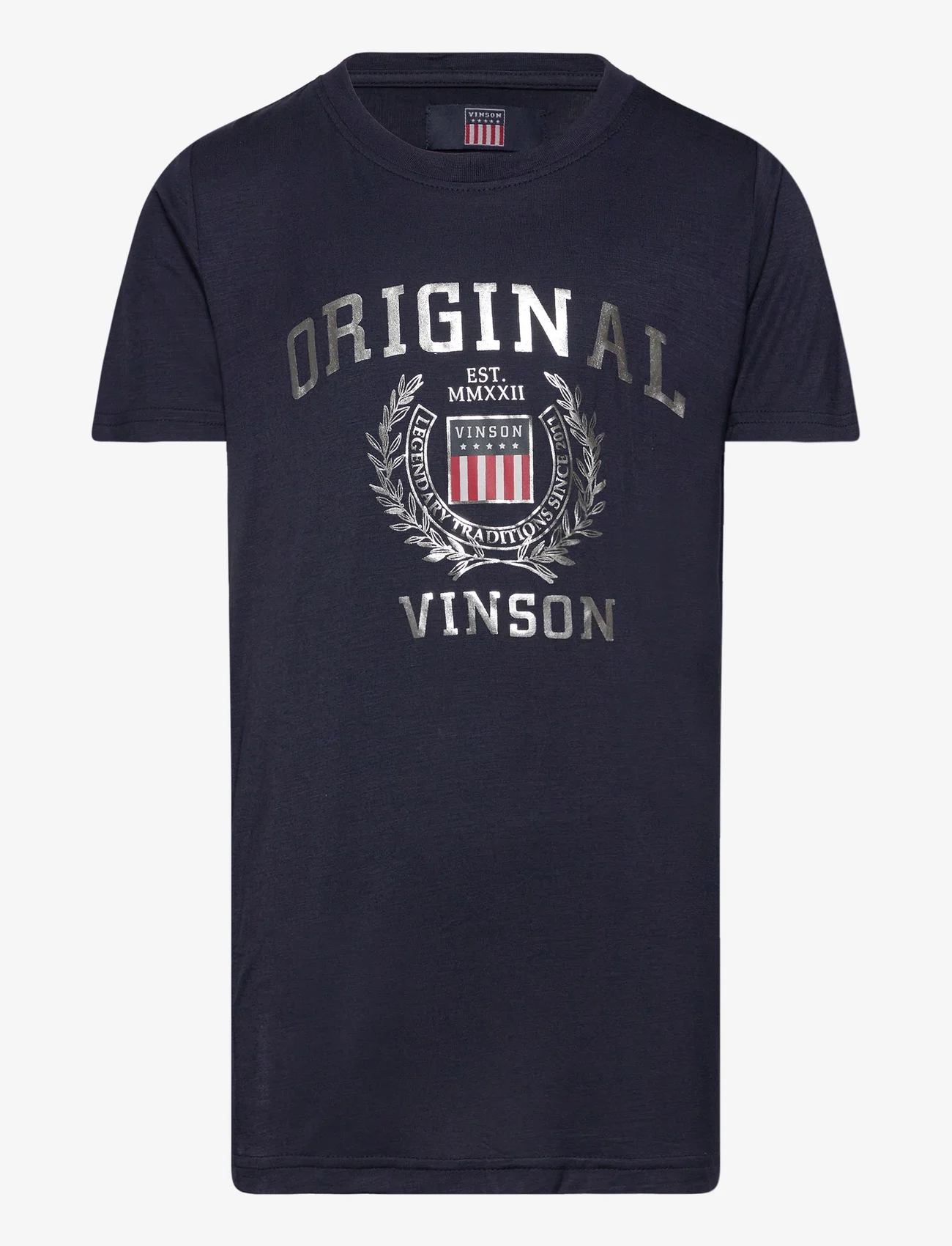VINSON - Kennedy lf vi VIN JR TEE - short-sleeved t-shirts - dark sapphire - 0