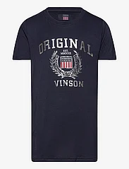 VINSON - Kennedy lf vi VIN JR TEE - short-sleeved t-shirts - dark sapphire - 0
