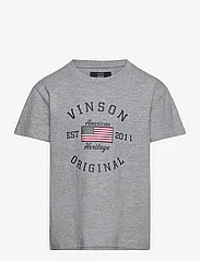 VINSON - Korbin reg sj VIN J TEE - kortærmede t-shirts - grey melange - 0