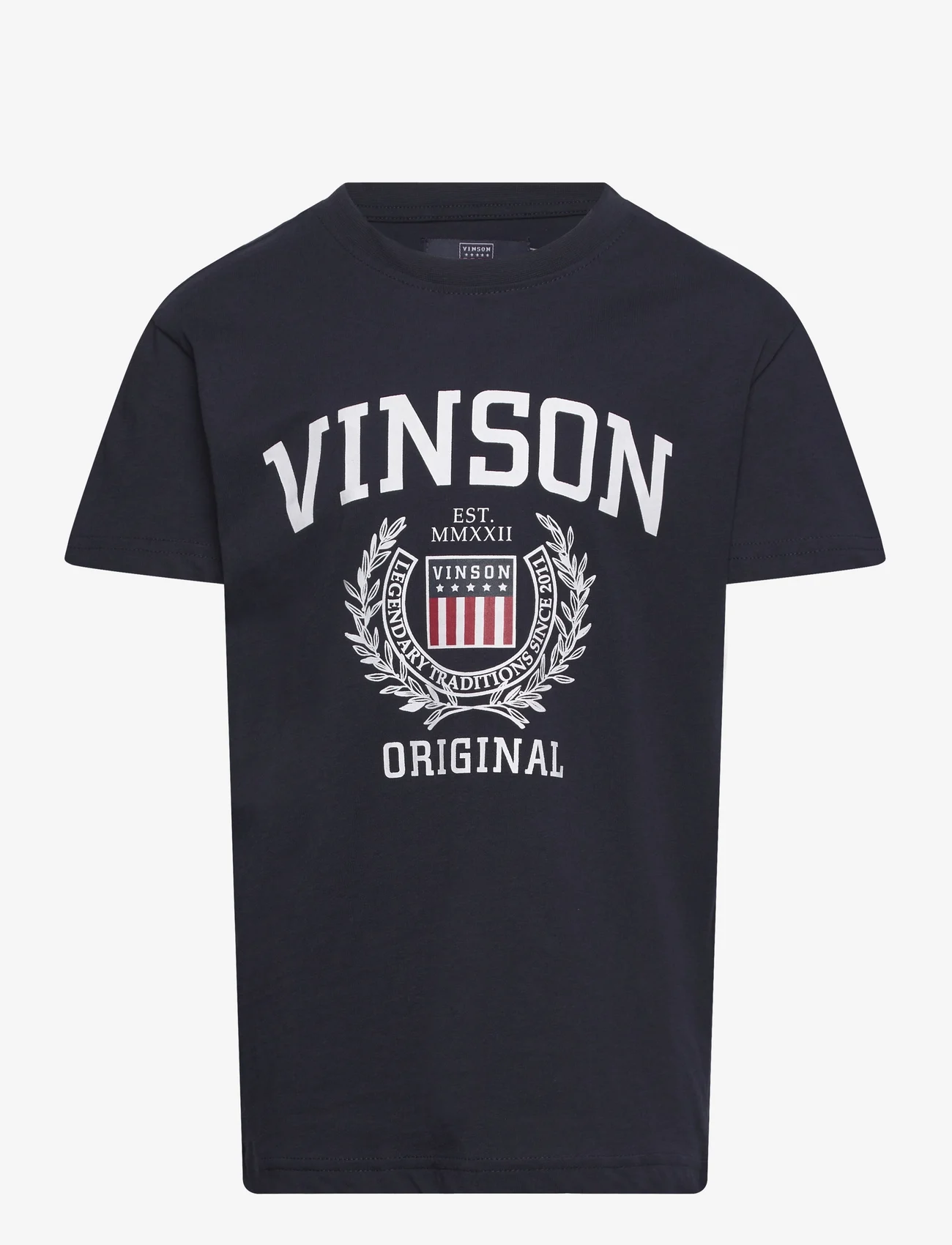 VINSON - Karlo reg sj VIN JR TEE - kortärmade t-shirts - dark sapphire - 0