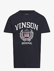 VINSON - Karlo reg sj VIN JR TEE - kortärmade t-shirts - dark sapphire - 0