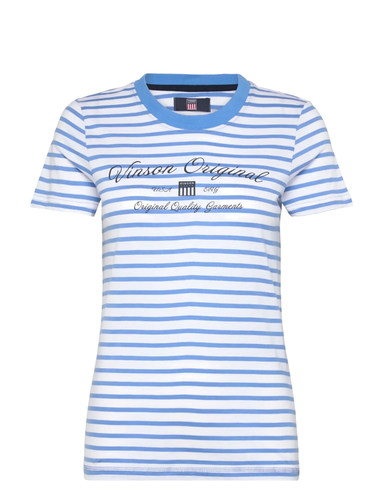 Layla striped reg sj VIN W TEE - 17-4139TCX AZURE BLUE
