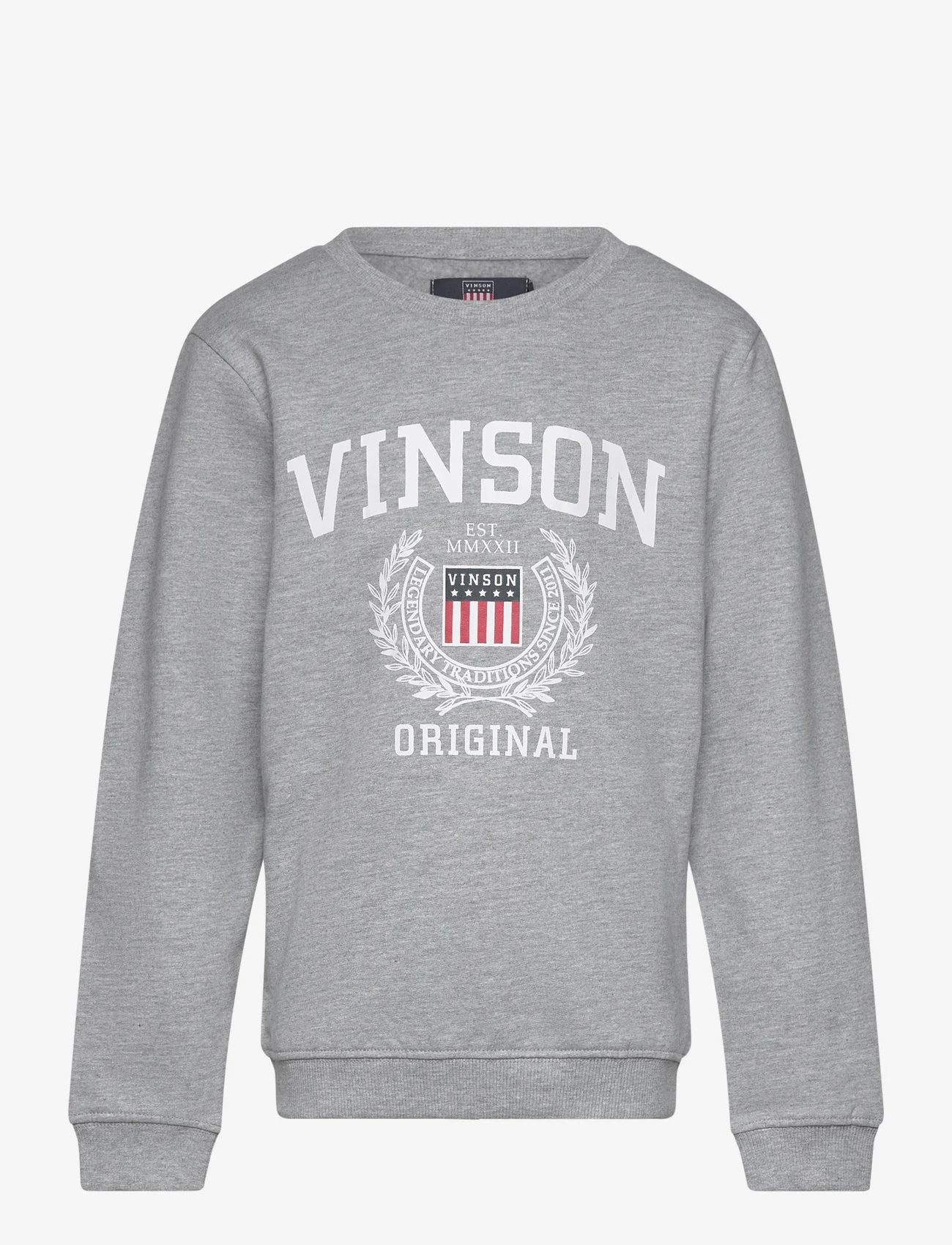 VINSON - Kalle reg cw cot pe VIN J SW - sportiska stila džemperi - grey melange - 0