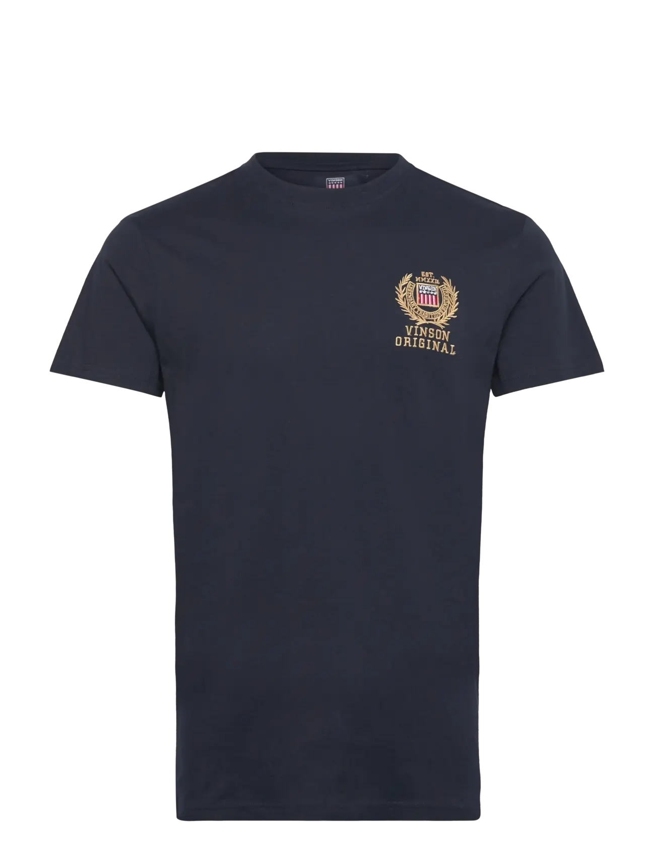 VINSON Jordy reg cot VIN M TEE - T-shirts - 19-4020TCX DARK SAPPHIRE / navy