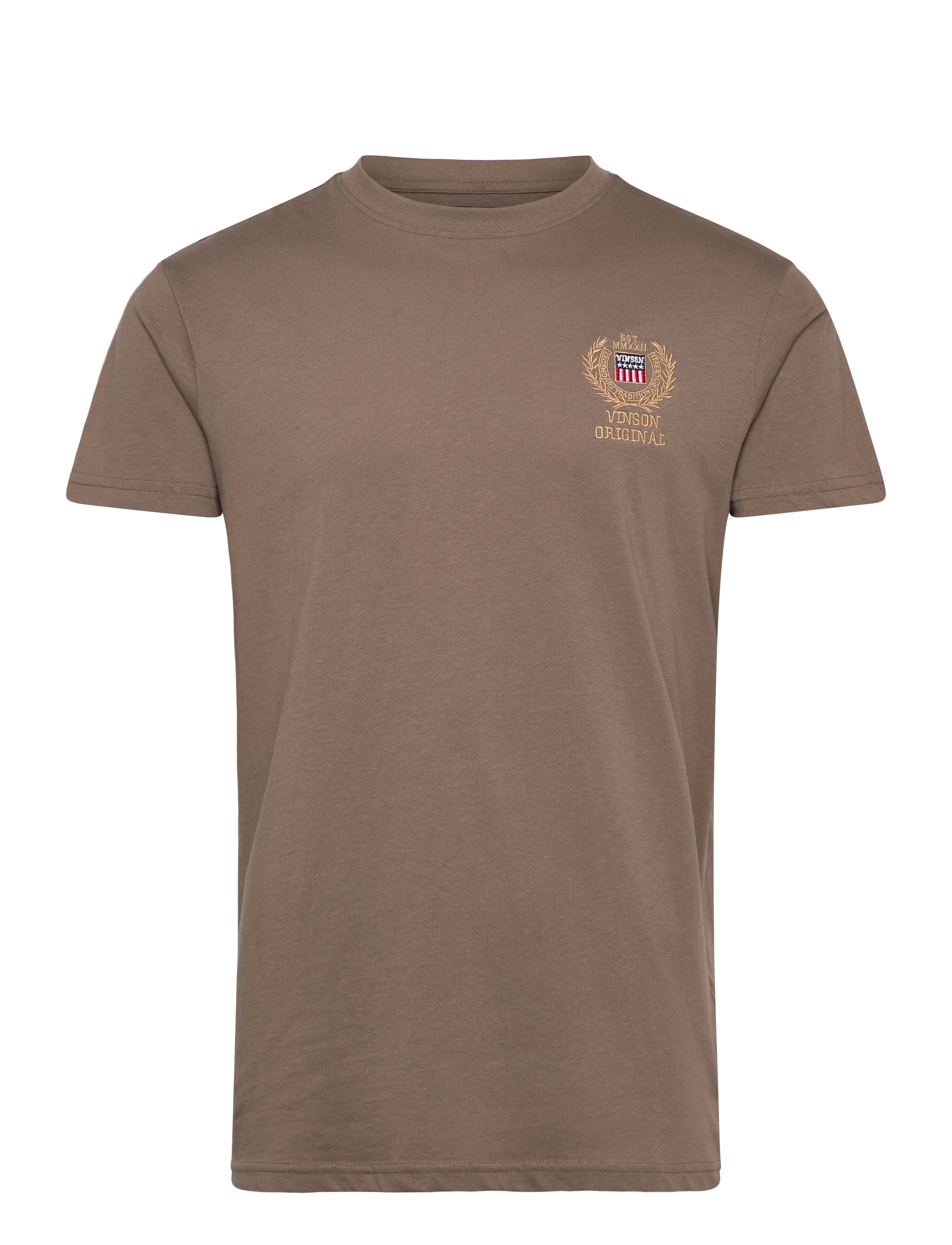 VINSON Jordy reg cot VIN M TEE - Kleidung - WALNUT / brown
