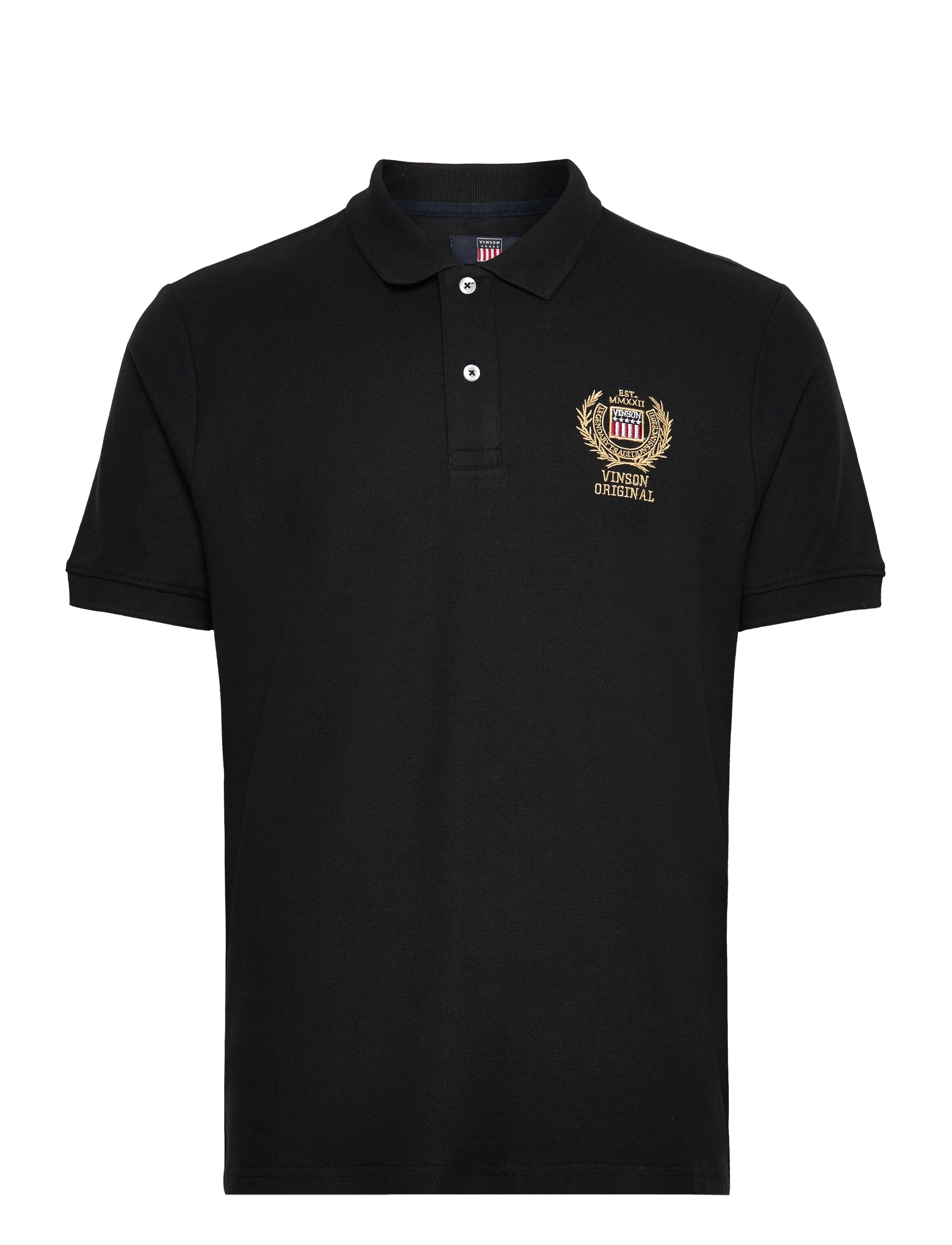 VINSON Julio Reg Cot Vin M Polo Schwarz - M - Herren