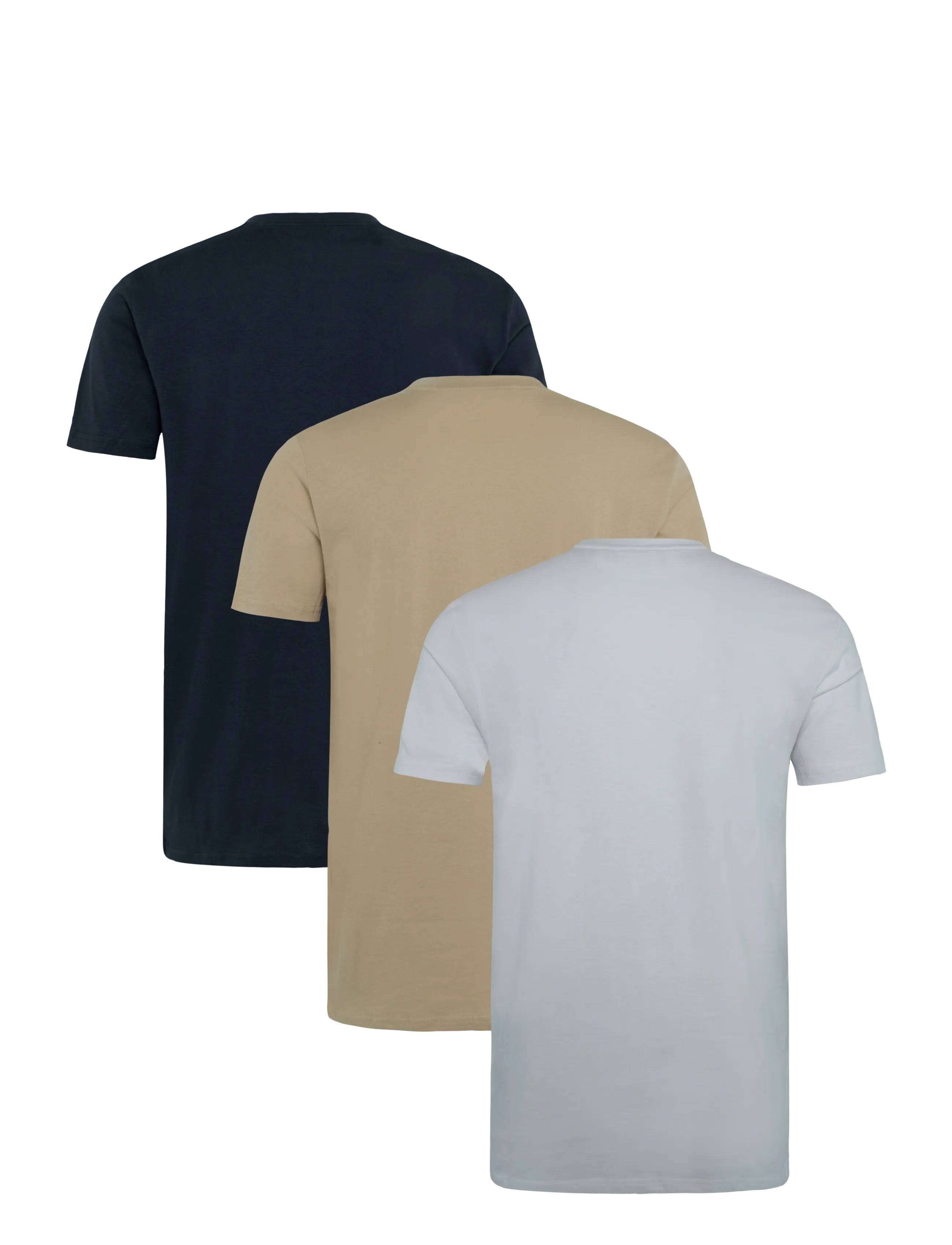 VINSON - VIN 3 Pack T-Shirt Massimo Men - efterårstøj - darksapphire/white/humus - 1