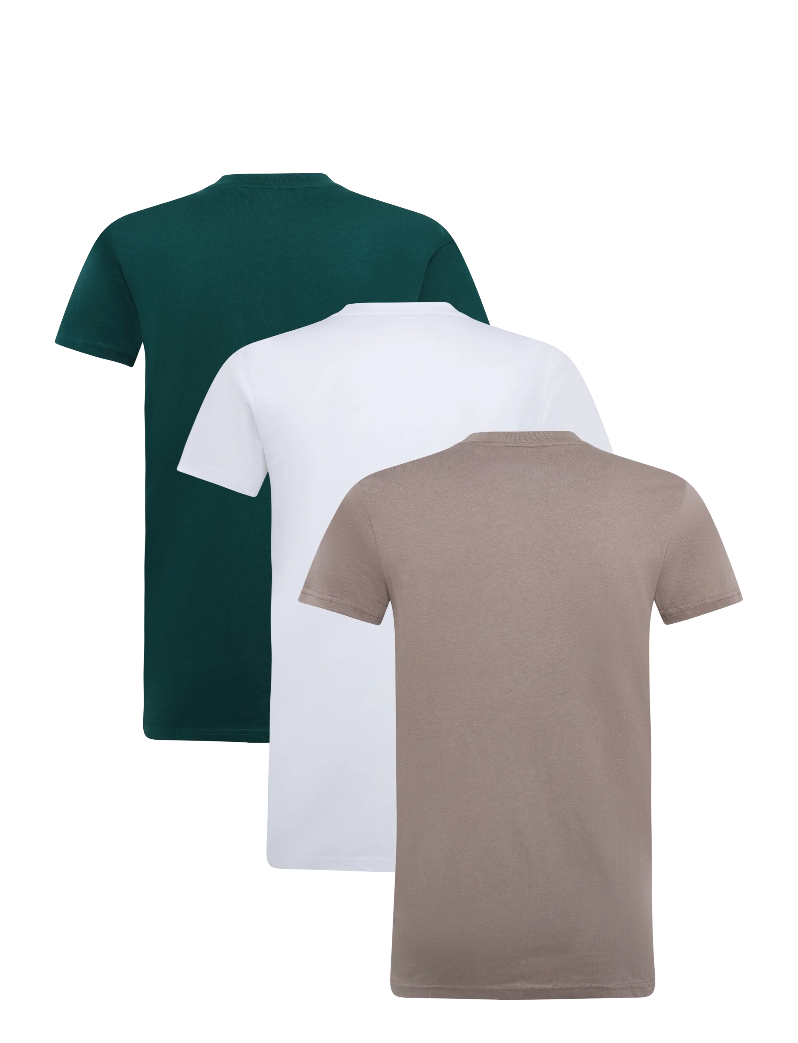 VINSON - VIN 3 Pack T-Shirt Massimo Men - efterårstøj - walnut/botanical/cloud dancer - 1