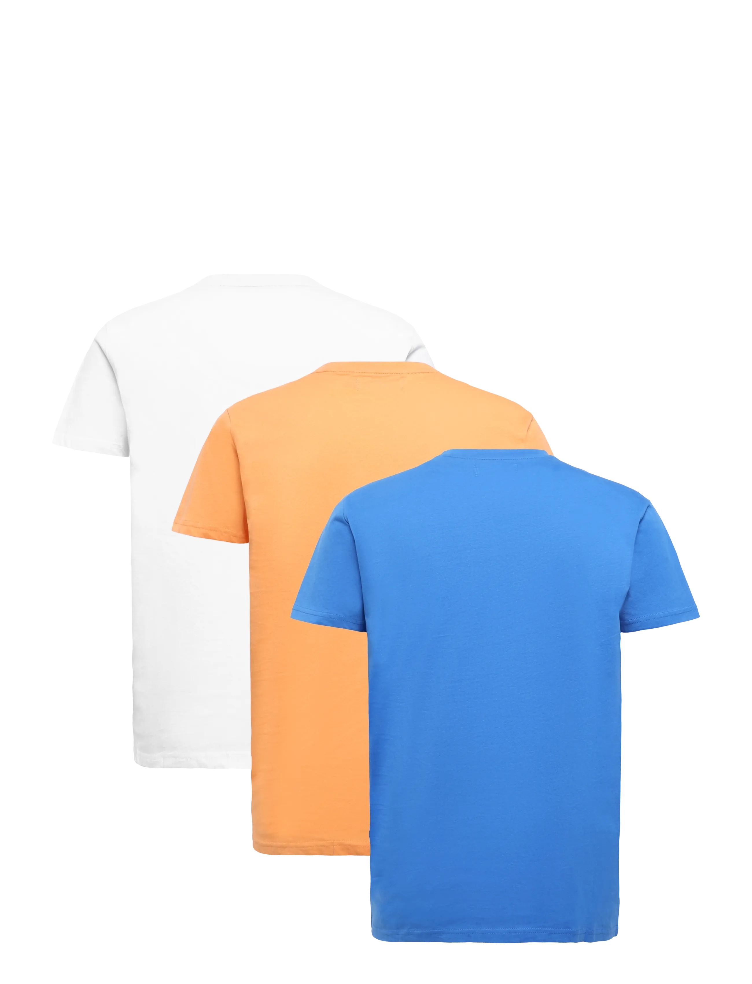VINSON - VIN 3 Pack T-Shirt Massimo Men - efterårstøj - white/palaceblue/tangerine - 1