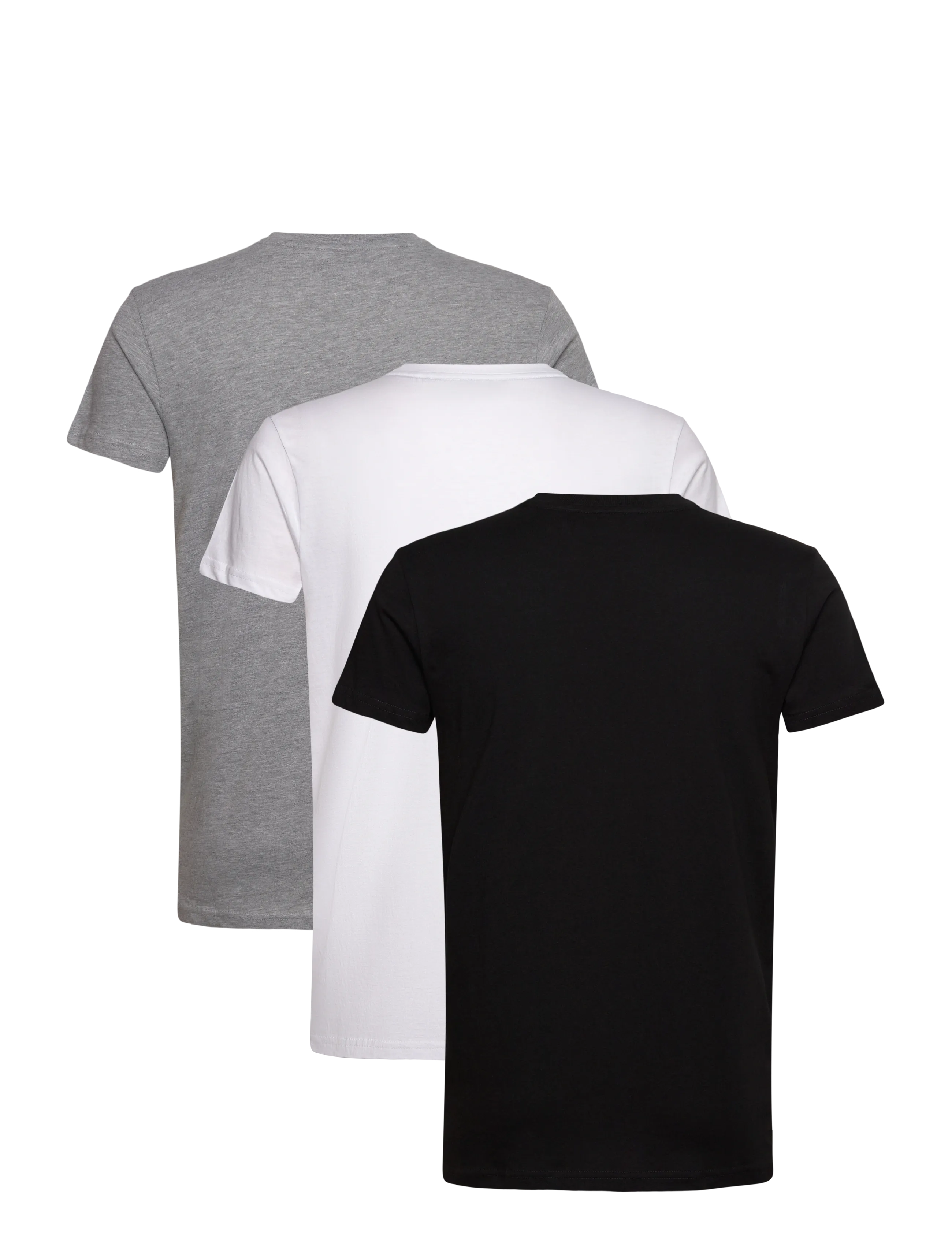 VINSON - VIN 3 Pack T-Shirt Massimo Men - efterårstøj - tapshoe/white/greymel - 1