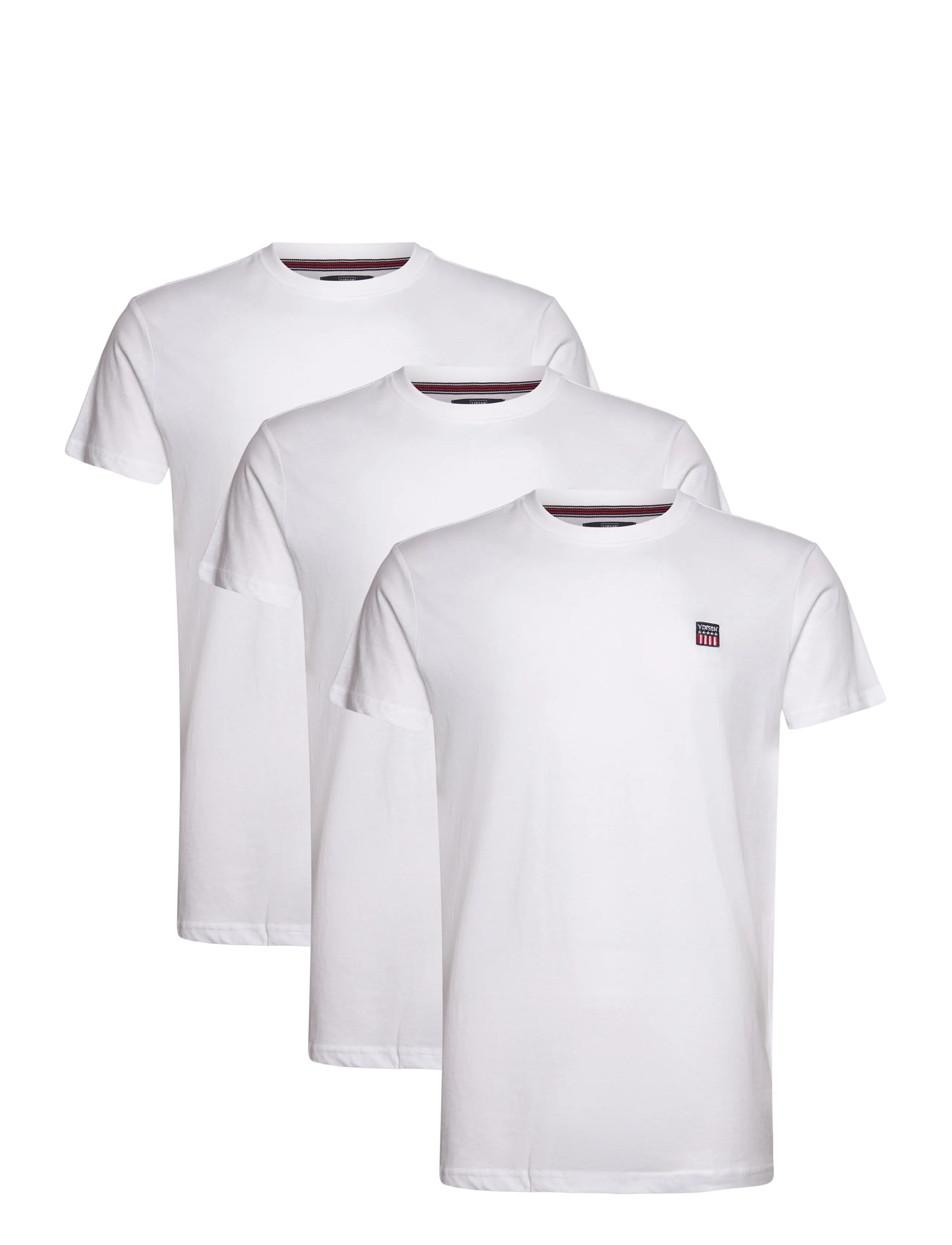 VINSON VIN 3 Pack T-Shirt Massimo Men - Kläder - WHITE/WHITE/WHITE / white