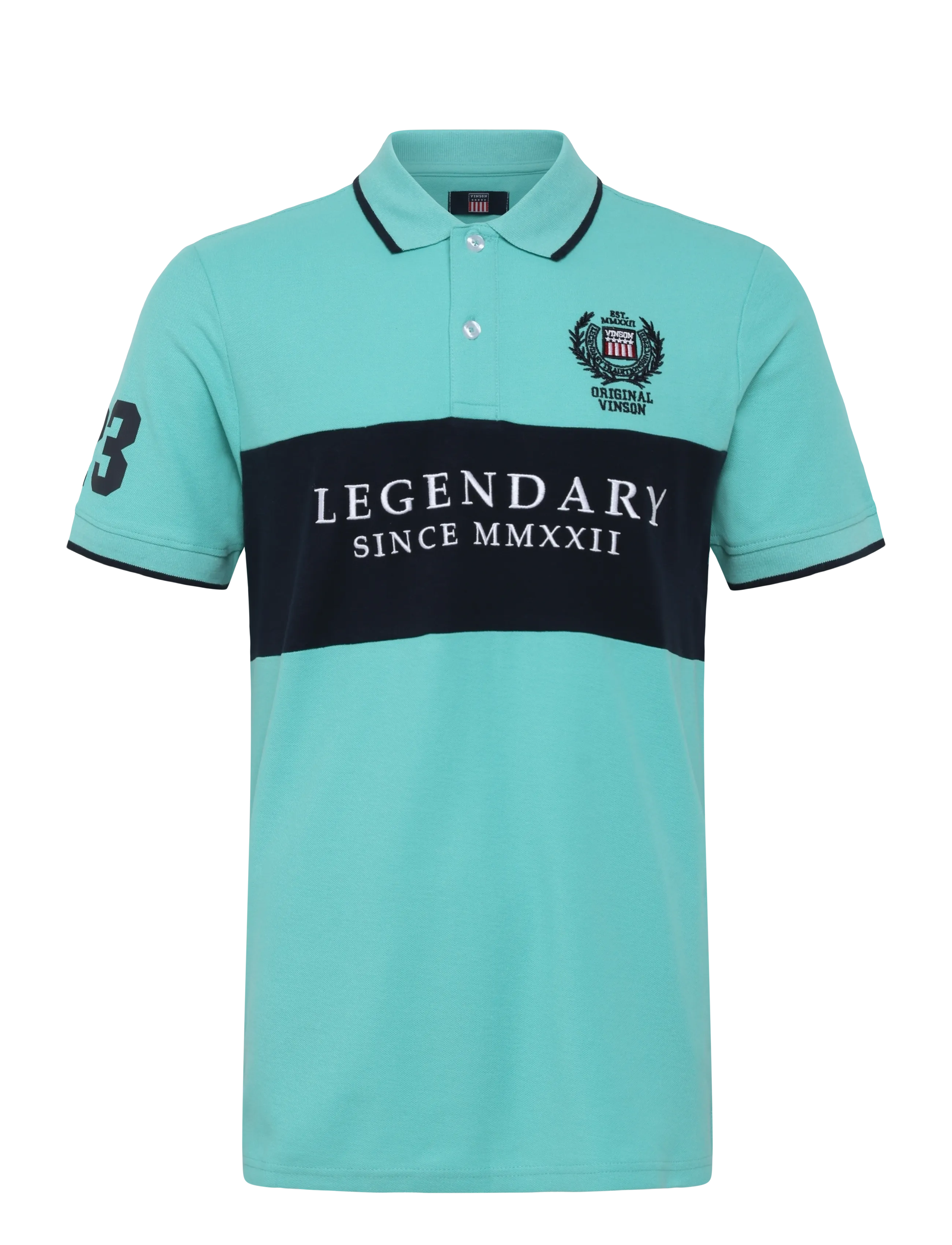 VINSON Rory reg cot VIN M POLO - Kurzärmelig - POOL BLUE / blue