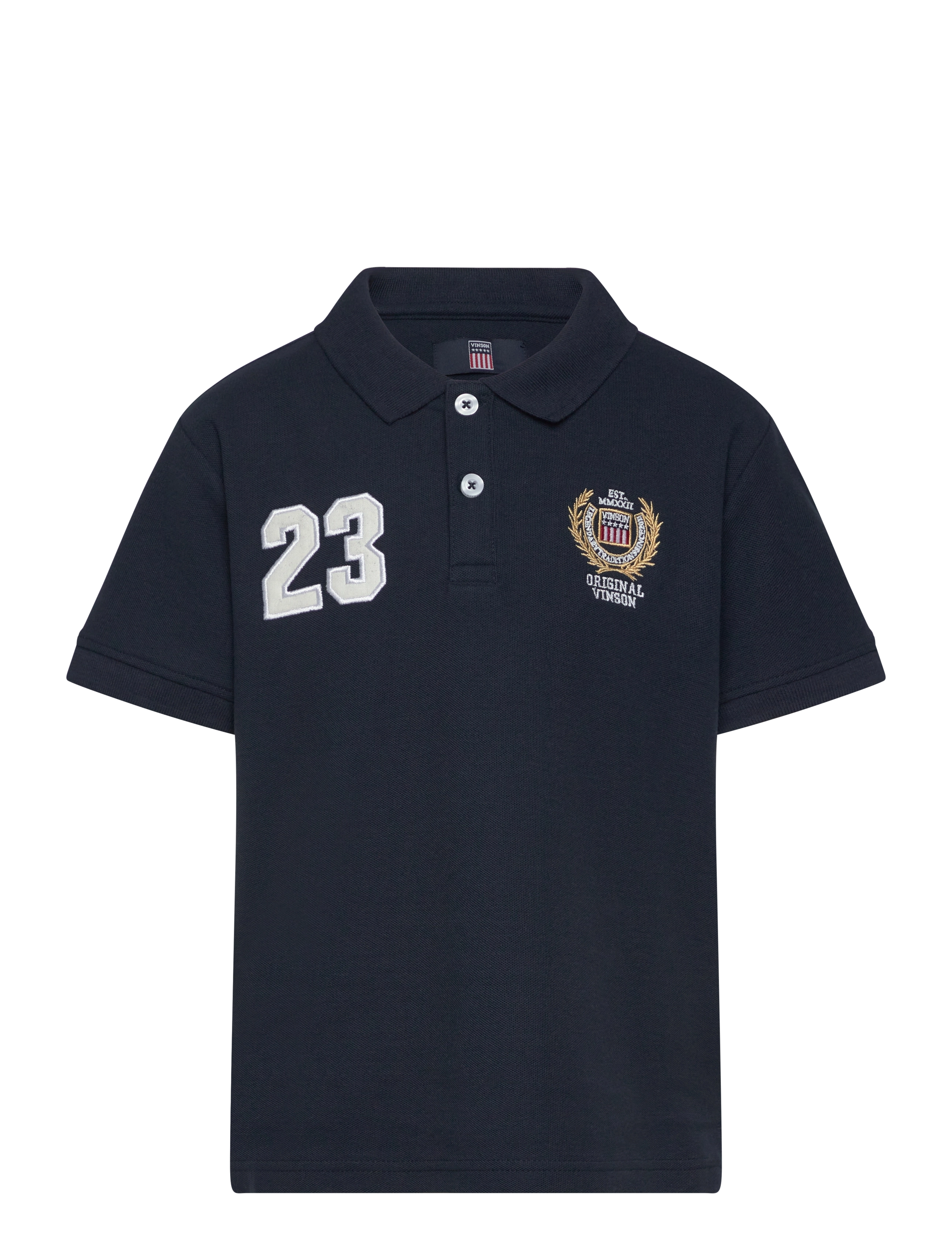 VINSON Ruben reg cot VIN JRB Polo - Kleidung - 19-4020TCX DARK SAPPHIRE / navy