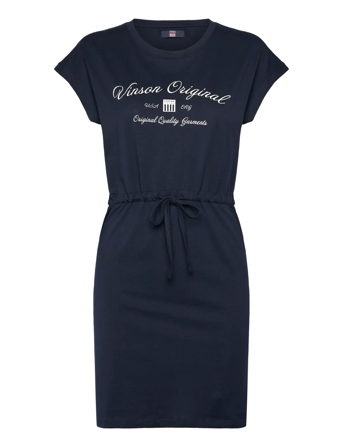 VINSON Rina reg cot VIN W Dress - Riided - 19-4020TCX DARK SAPPHIRE / navy