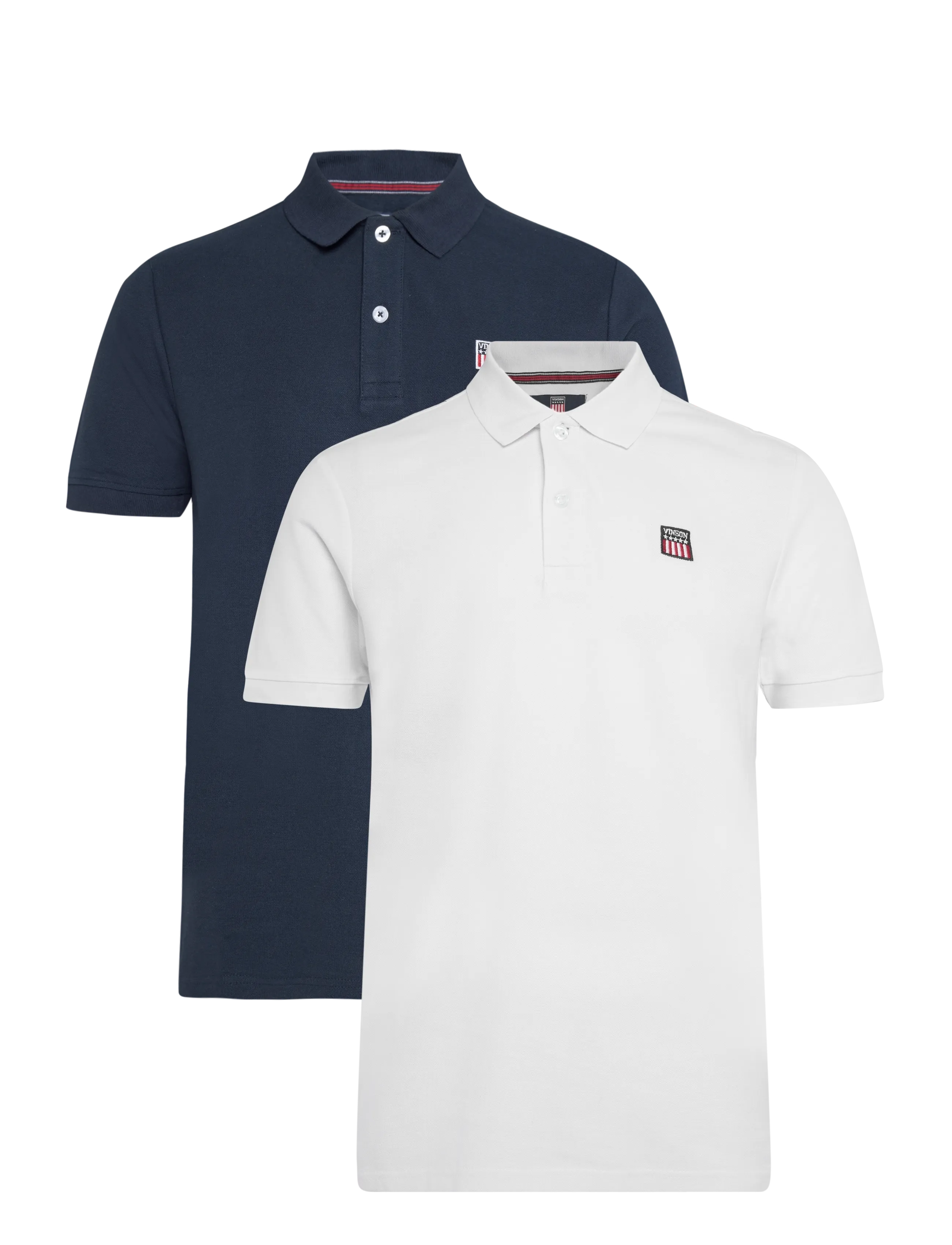 VINSON Mike 2 pk reg cot VIN M Polo - Lühikeste varrukatega polod - DARKSAPPHIRE/WHITE / navy