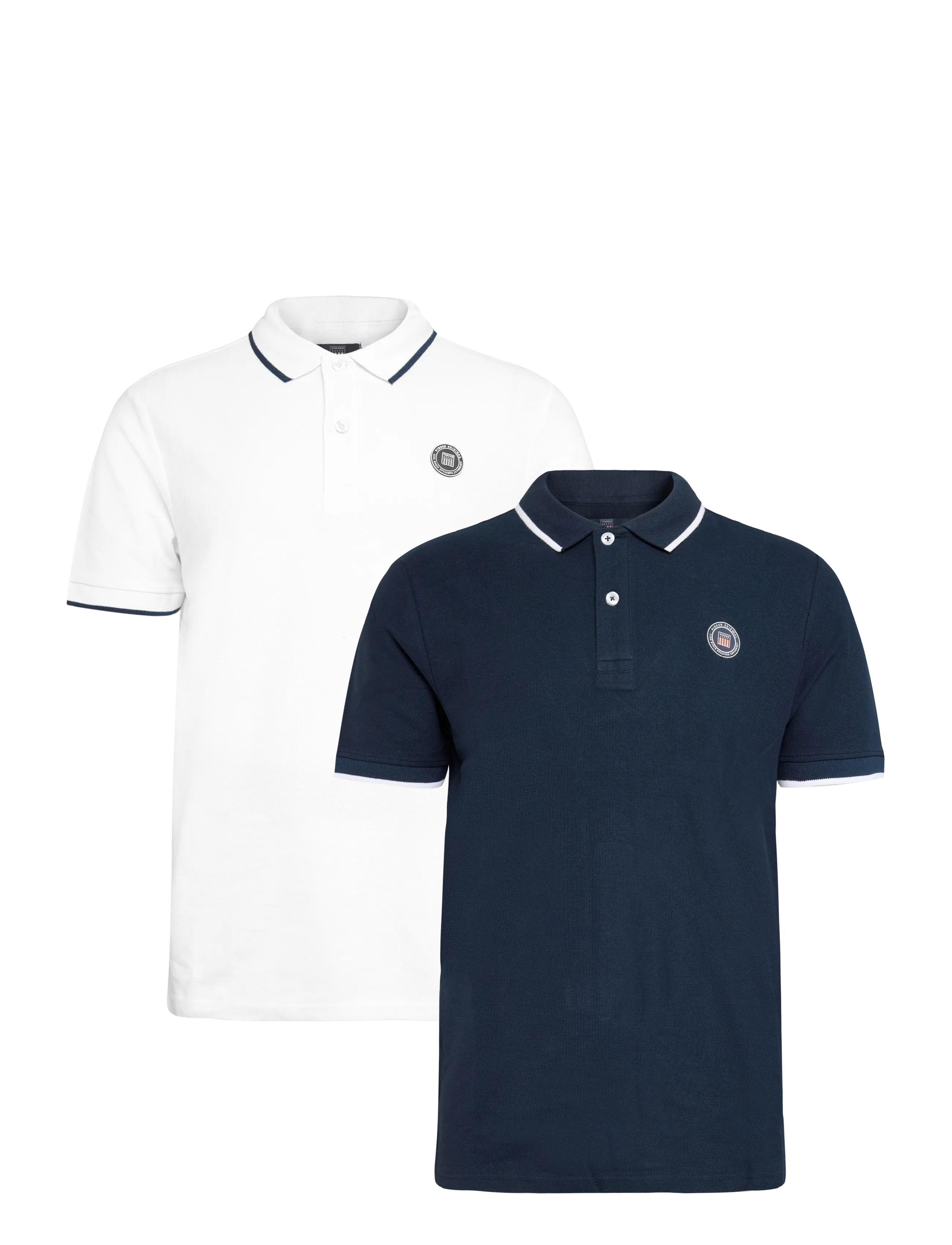 VINSON Ronald 2 pk reg cot VIN M POLO - Lühikeste varrukatega polod - DARKSAPPHIRE/WHITE / navy