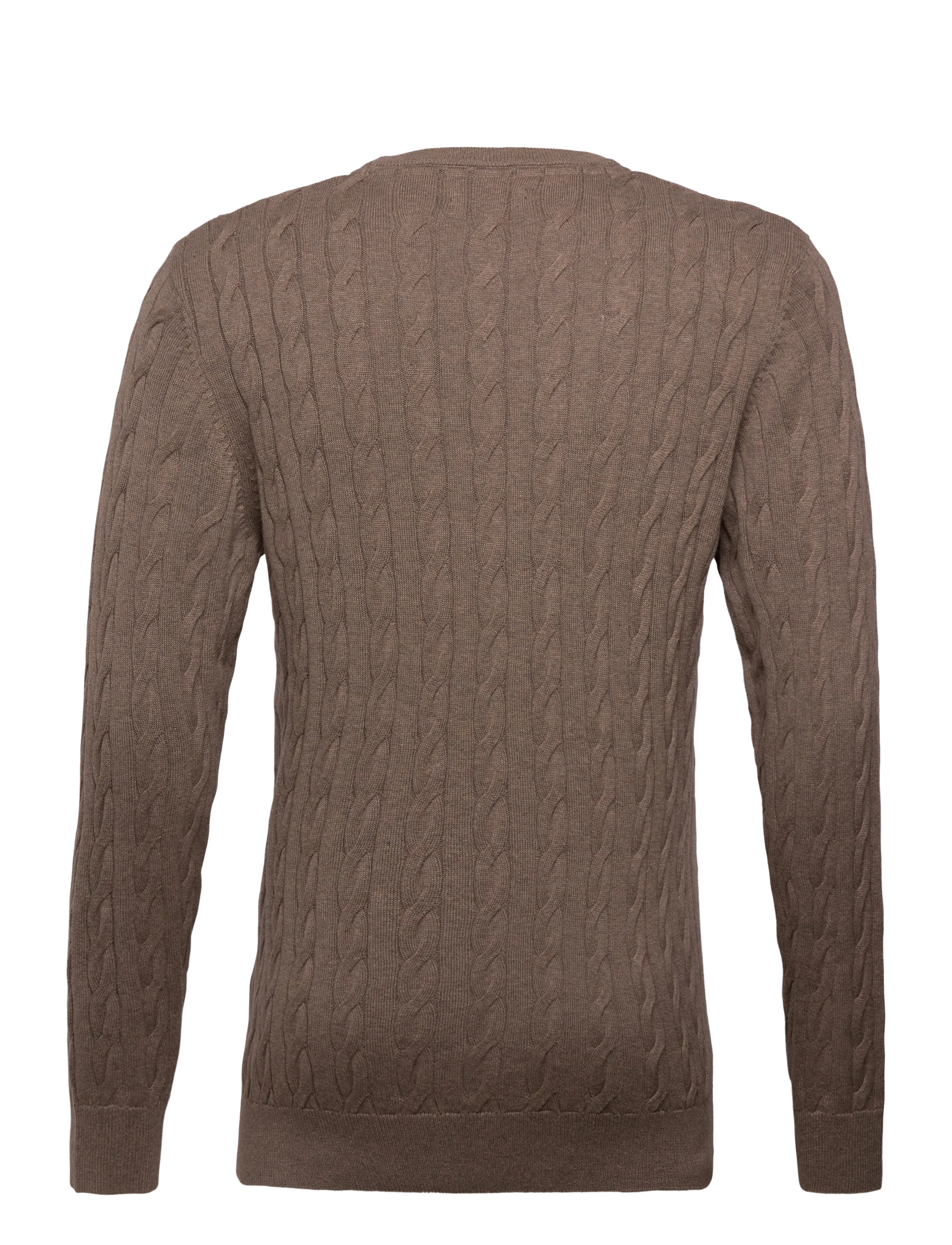 VINSON - Grant reg cw cot vin m knit - trøjer - brown melange - 1