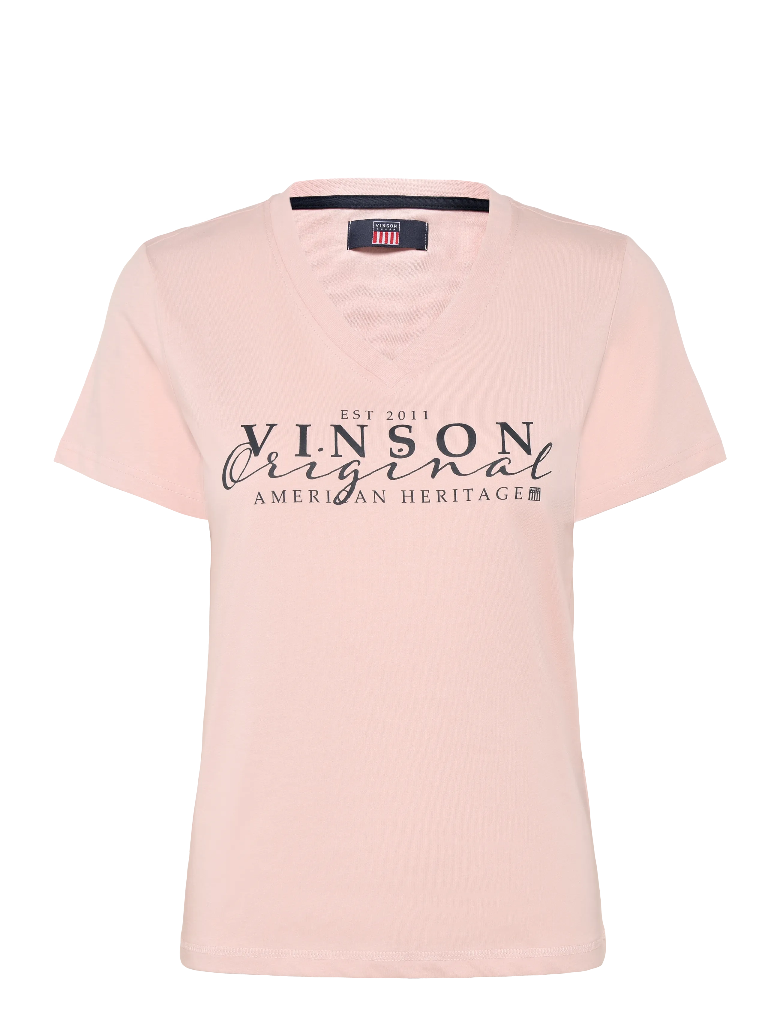 VINSON Gilli Reg Cot Sj Vin W Tee Pink - L - Damen