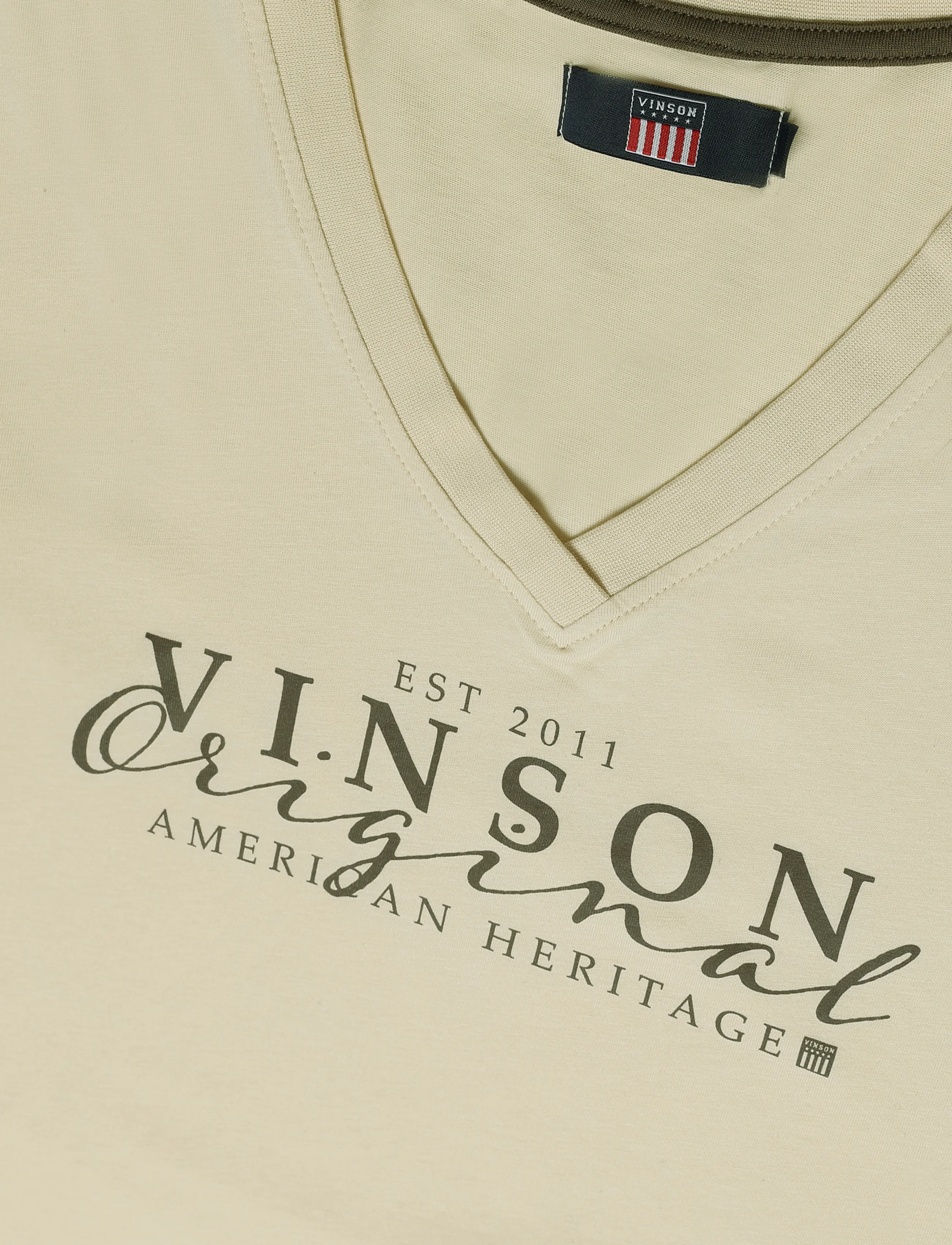 VINSON - Gilli reg cot sj vin w tee - laveste priser - parchment - 5