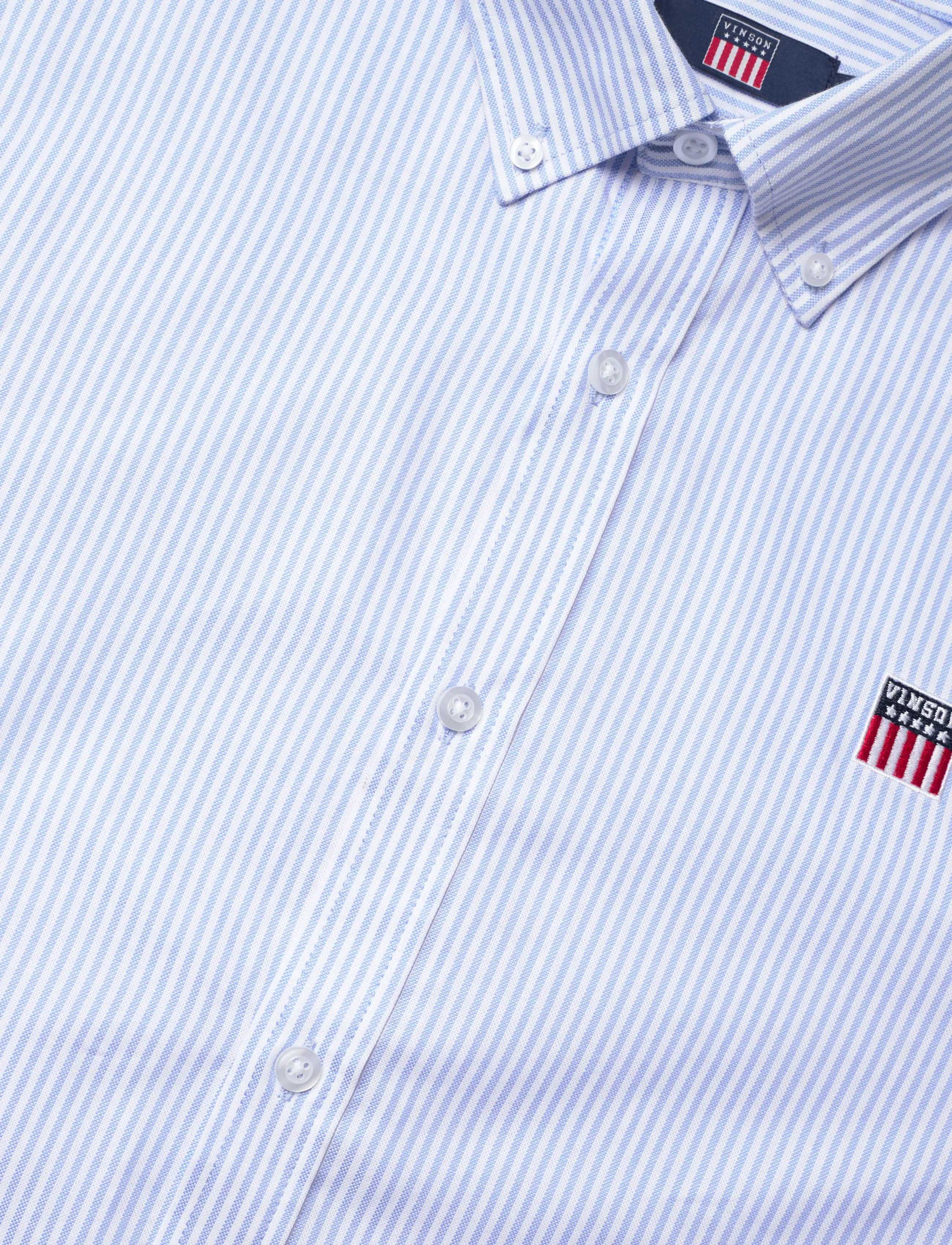 VINSON - Pedro reg cot vin m shirt - laveste priser - light blue stripe - 3