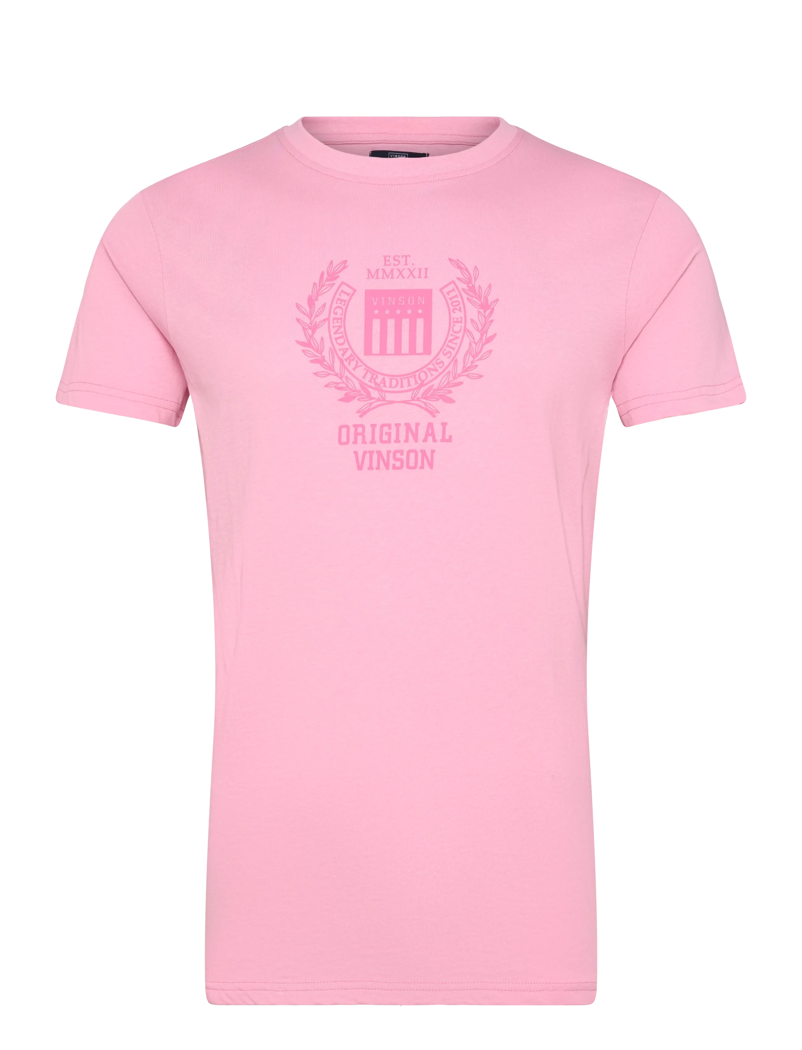 VINSON SAMUEL REG COT VIN M TEE - Kläder - 14-2311TCX PRISM PINK / pink/rose