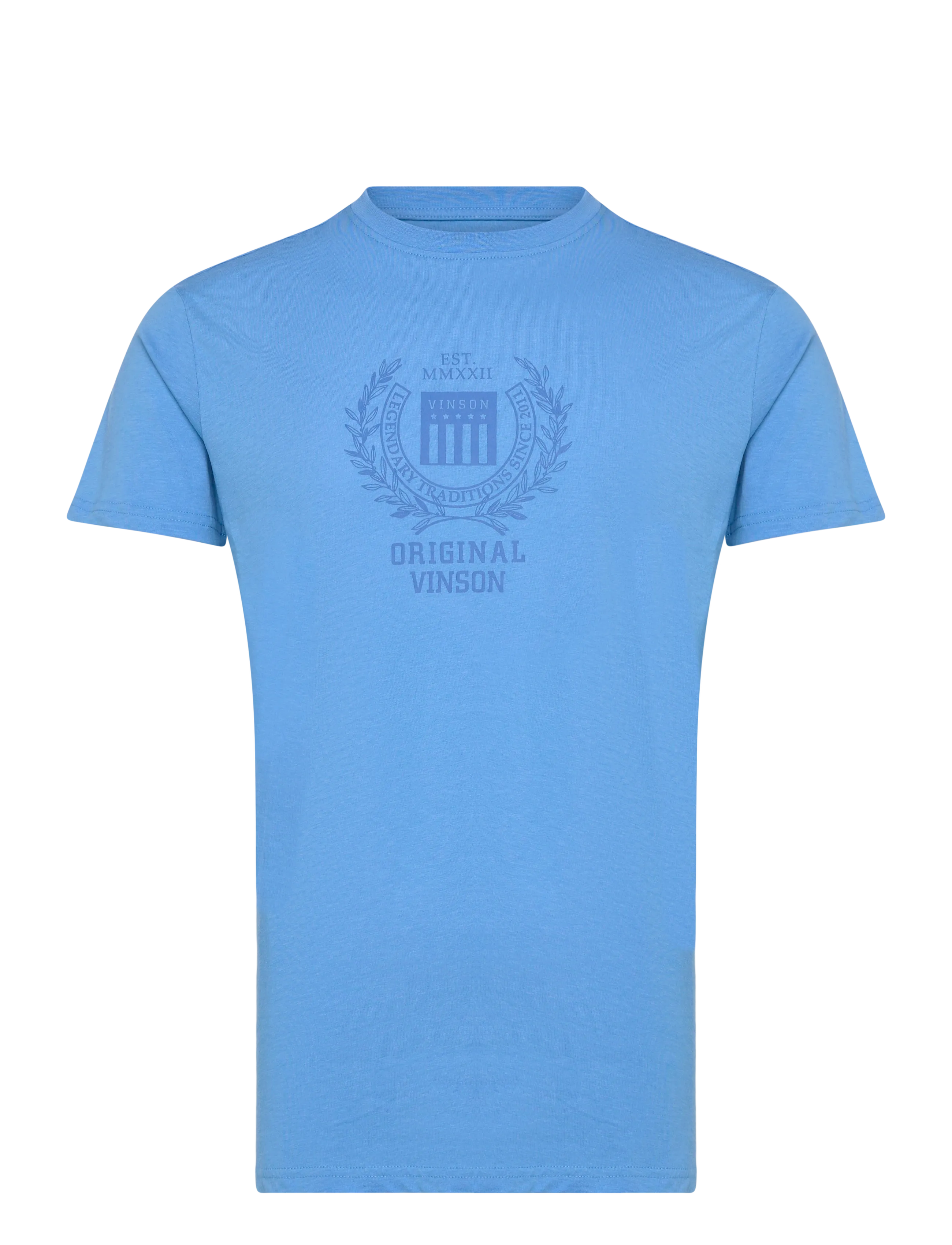 VINSON VINSON SAMUEL REG TEE Men - T-särgid - 17-4139TCX AZURE BLUE / blue