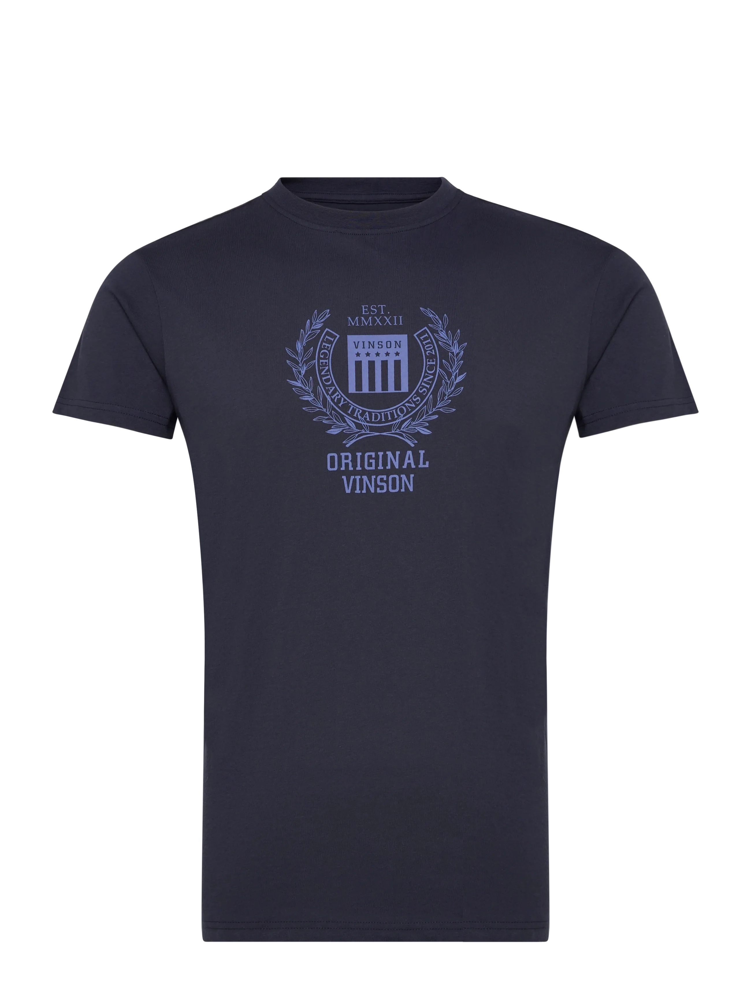VINSON SAMUEL REG COT VIN M TEE - Kläder - 19-4020TCX DARK SAPPHIRE / navy
