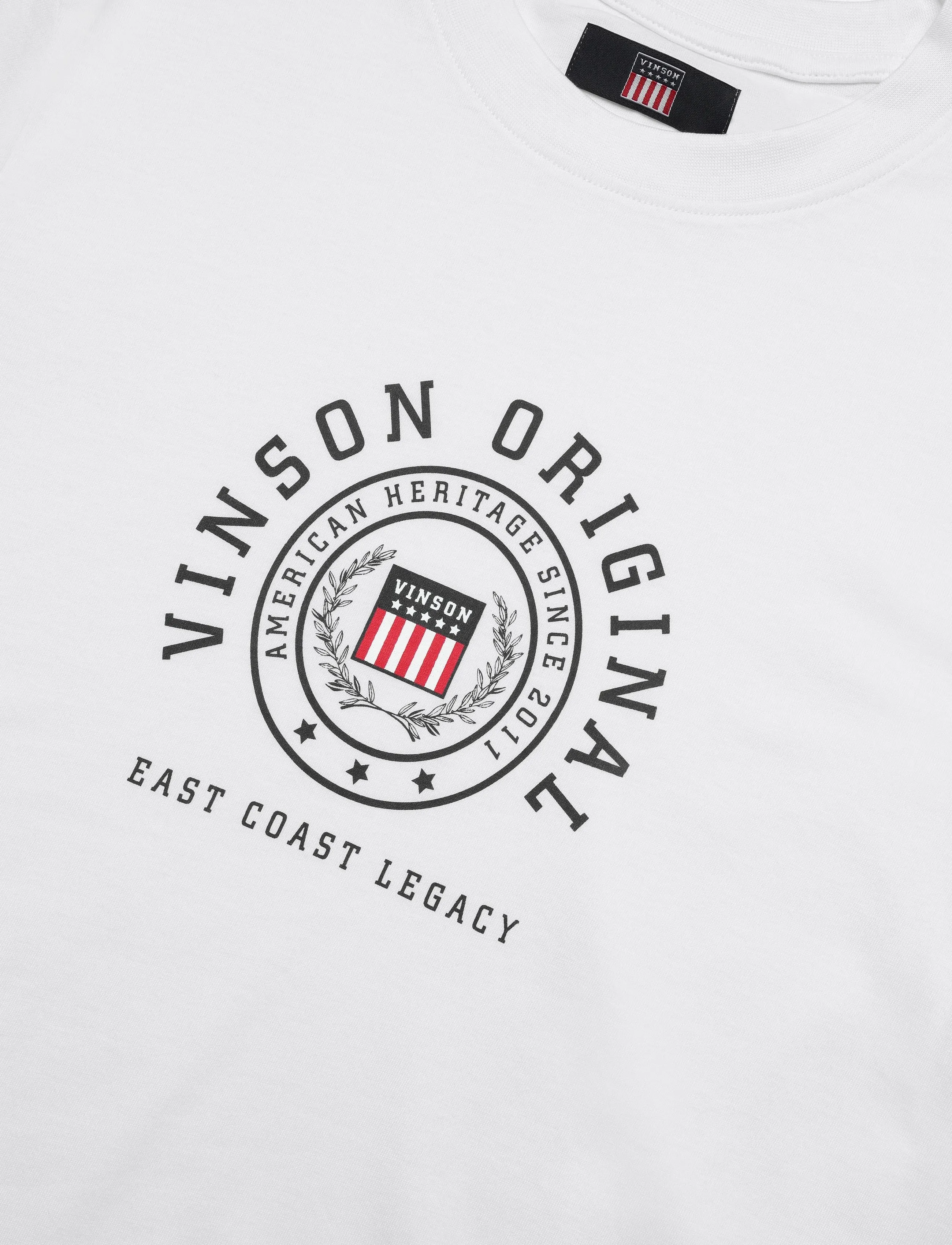 VINSON - STEVIE REG COT VIN M TEE - laveste priser - bright white - 2