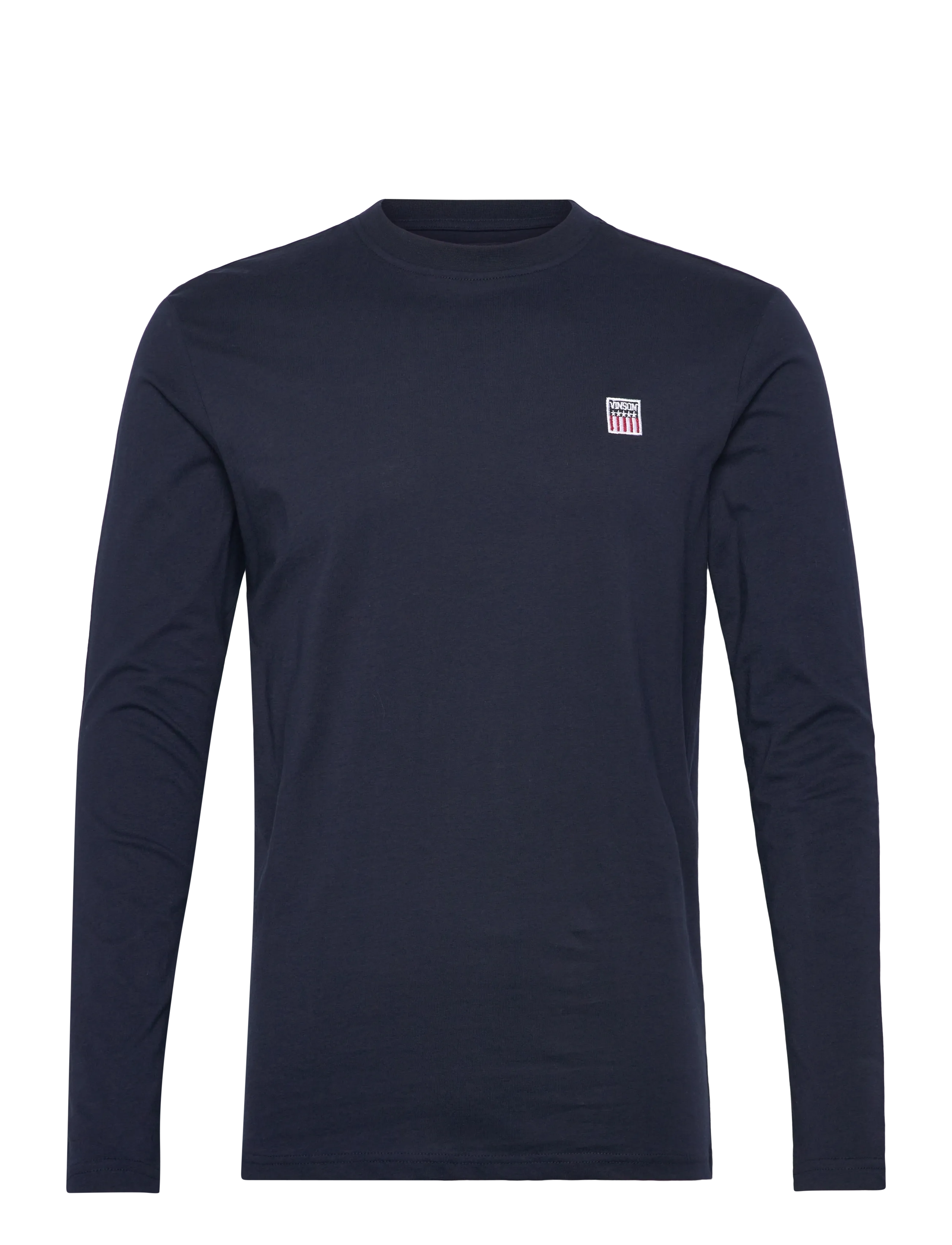 VINSON SHANE REG COT VIN M TEE LS - T-shirts - 19-4020TCX DARK SAPPHIRE / navy