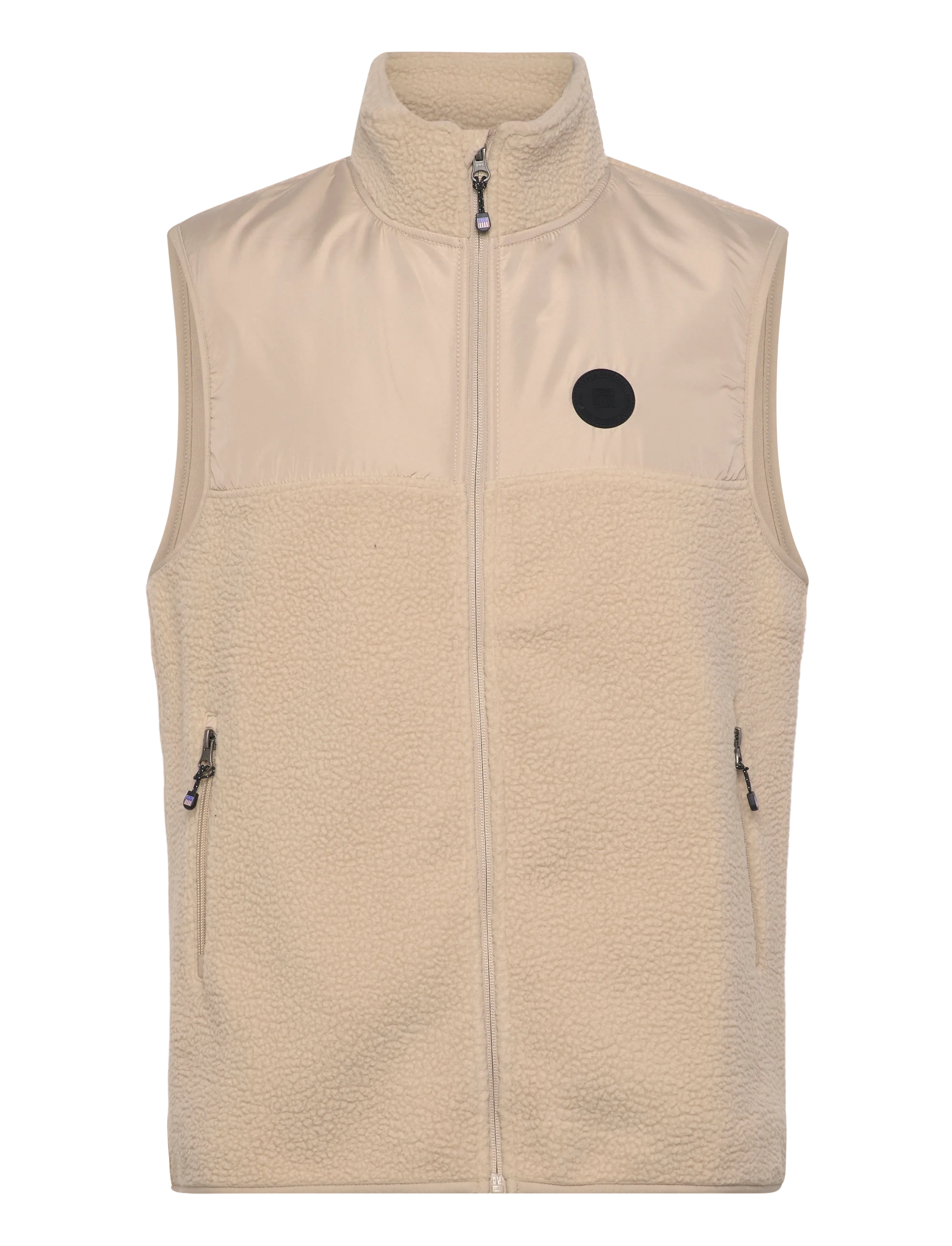VINSON SAMMIE FLEECE VEST VIN M OTW - Kläder - 15-1304TCX HUMUS / beige