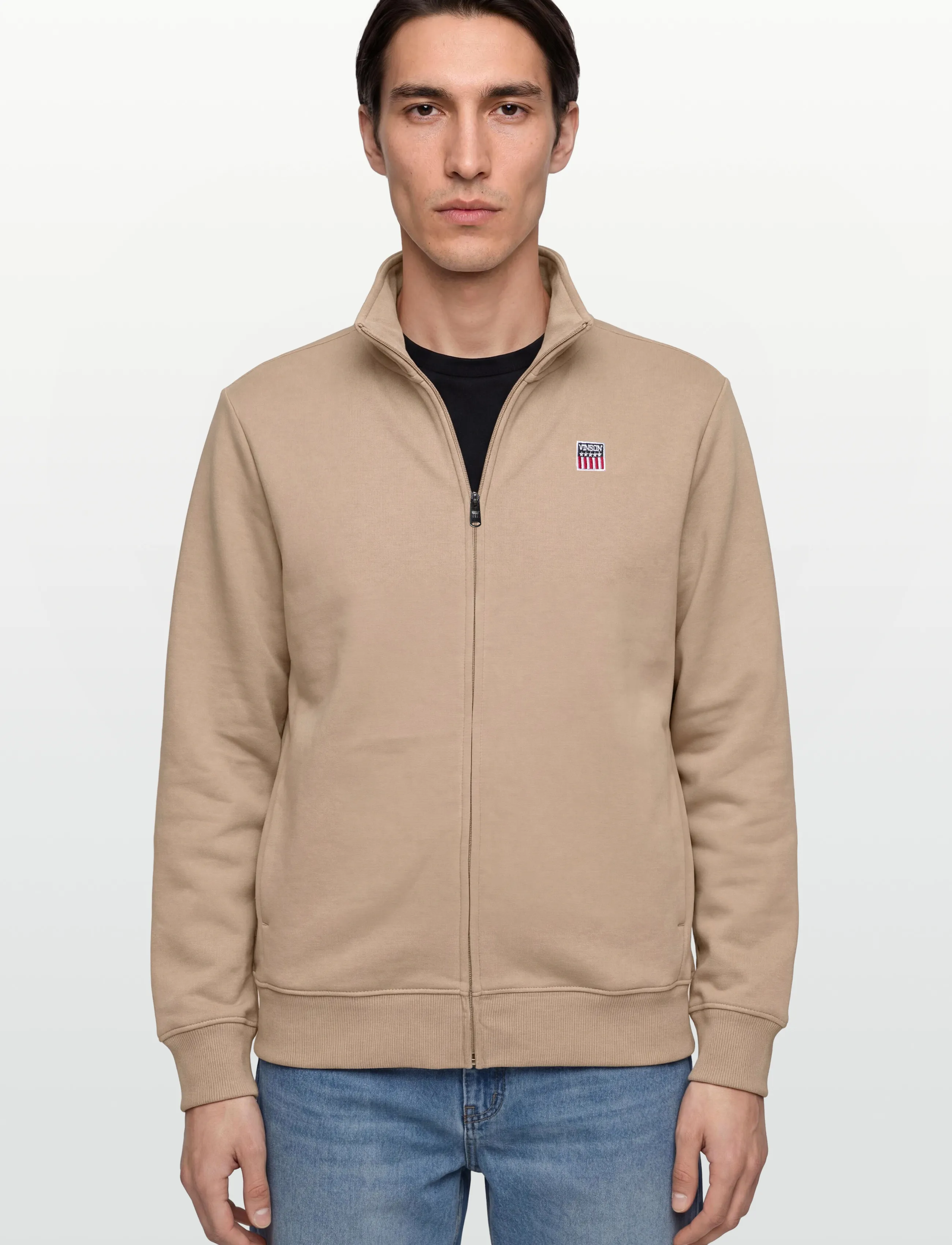 VINSON - SULLY REG FZ COT PE VIN M SW - sweatshirts - 15-1304tcx humus - 3