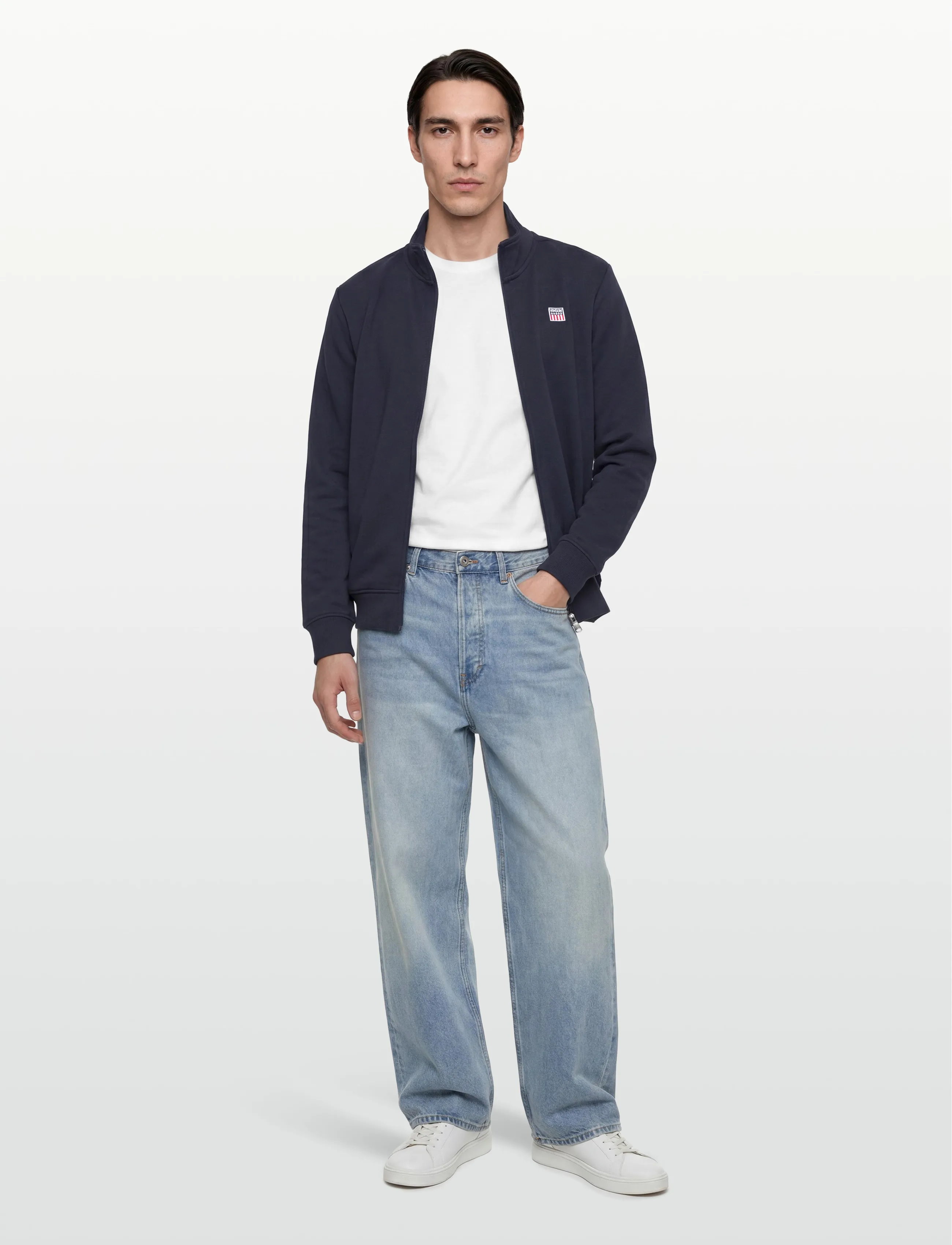 VINSON - SULLY REG FZ COT PE VIN M SW - sweatshirts - 19-4020tcx dark sapphire - 0