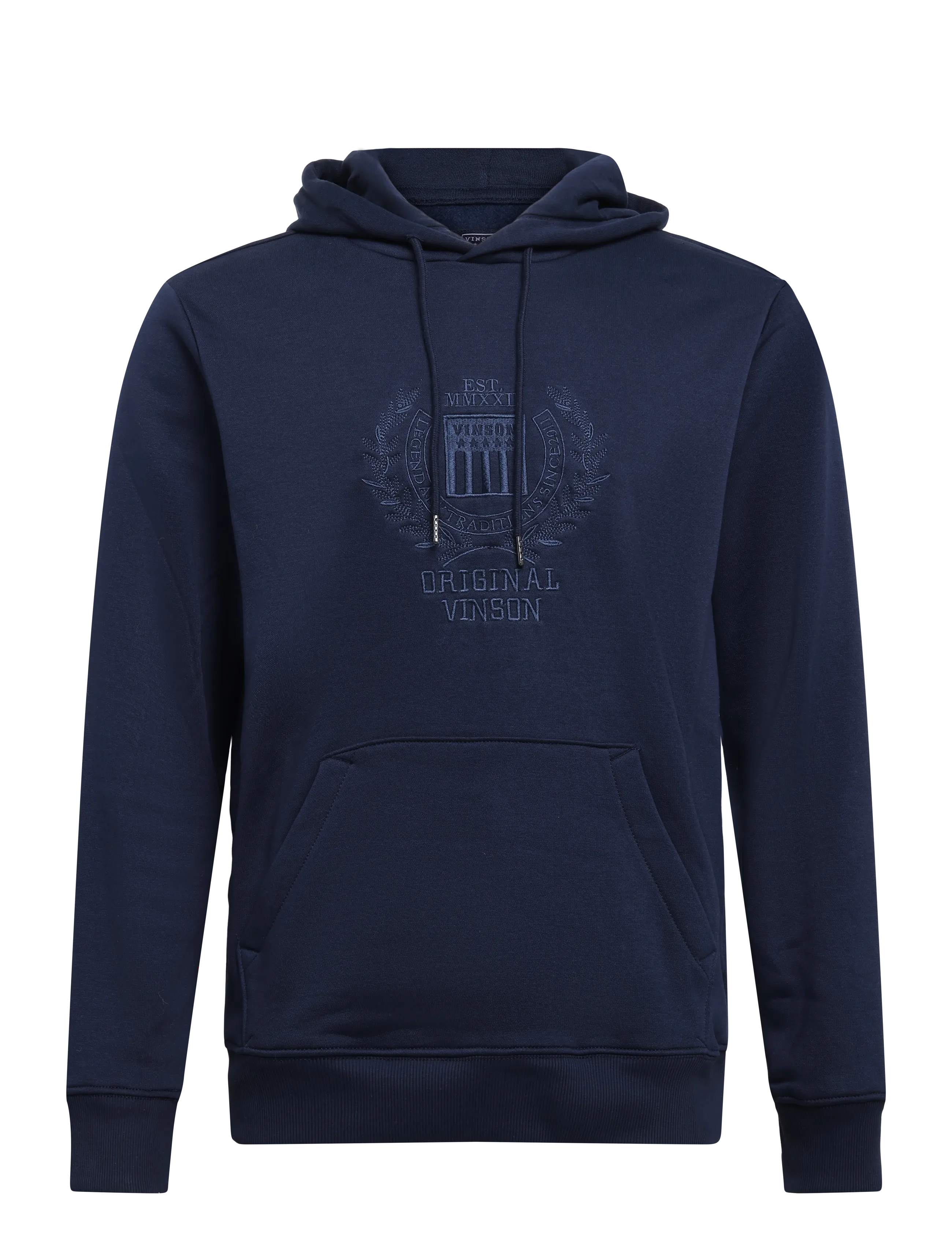 VINSON SILVIO REG HO COT PE VIN M SW - Kapuutsiga dressipluusid - DARK SAPPHIRE / navy