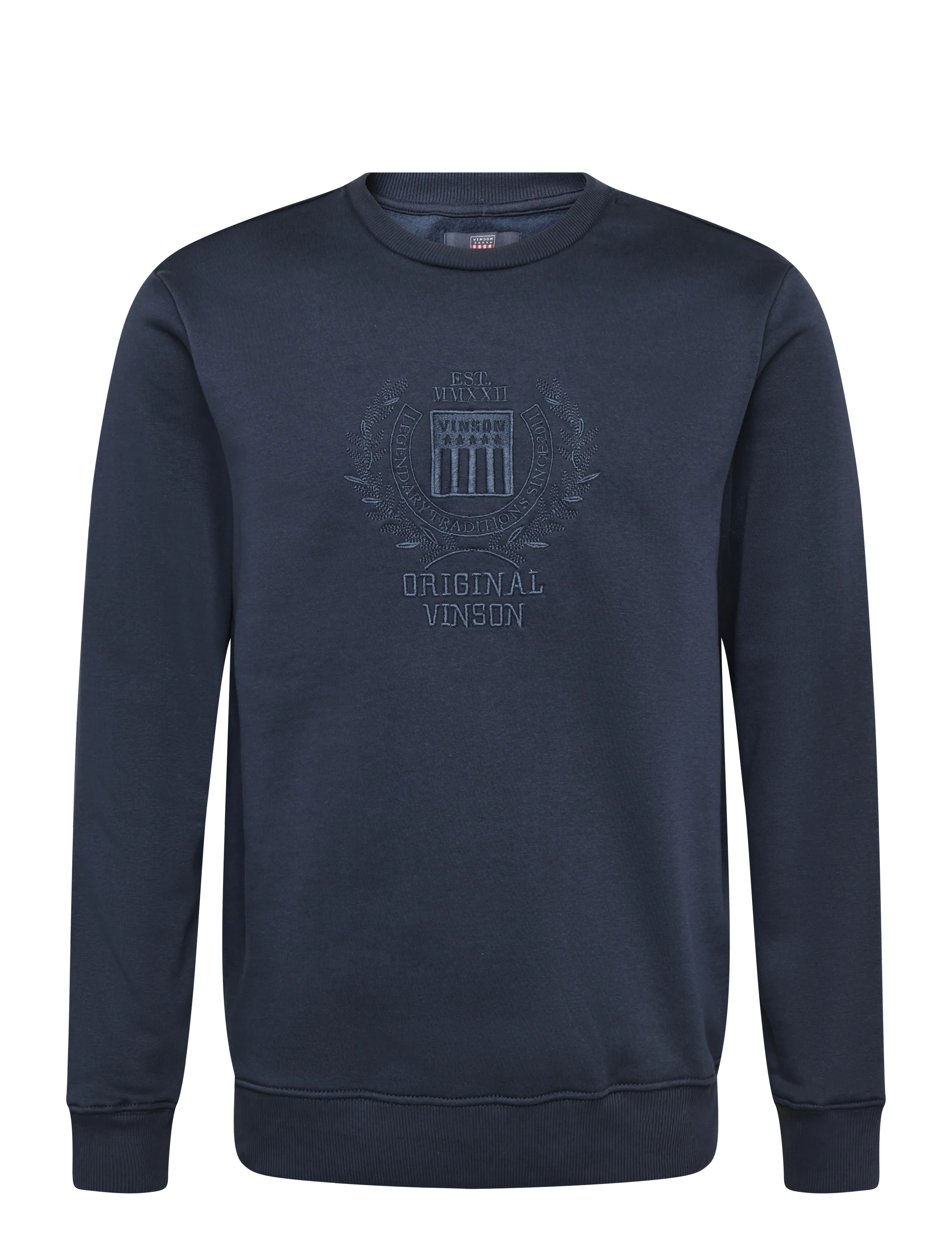 VINSON SAULO REG CW COT PE VIN M SW - Dressipluusid ja kapuutsiga dressipluusid - DARK SAPPHIRE / navy