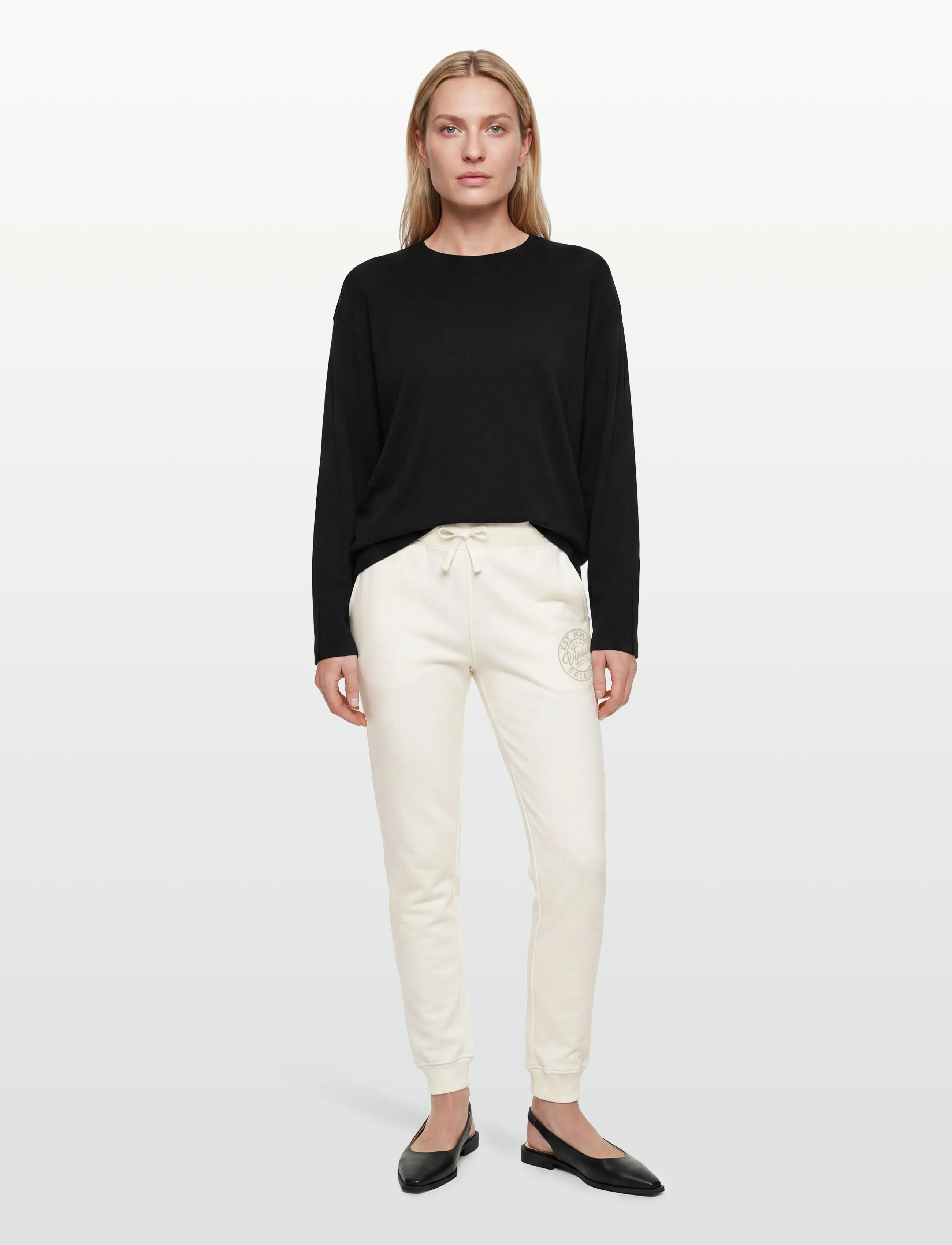 VINSON SYLVIE REG SW VIN W PANTS - Joggers - 11-4201TCX CLOUD DANCER / cream