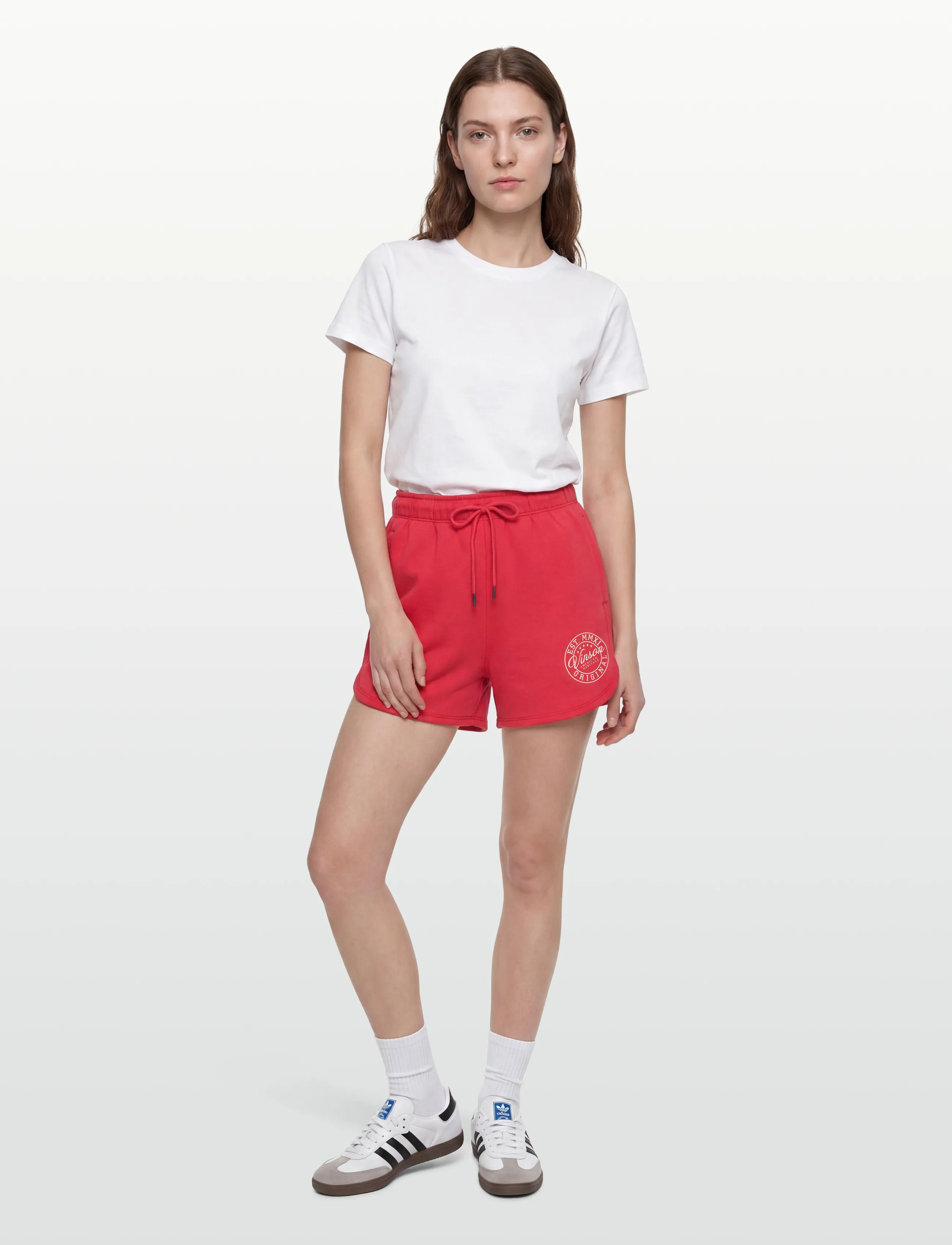VINSON - SIMONE COT PE SW VIN W SHORTS - sweatshorts - 17-1654tcx poinsettia - 0