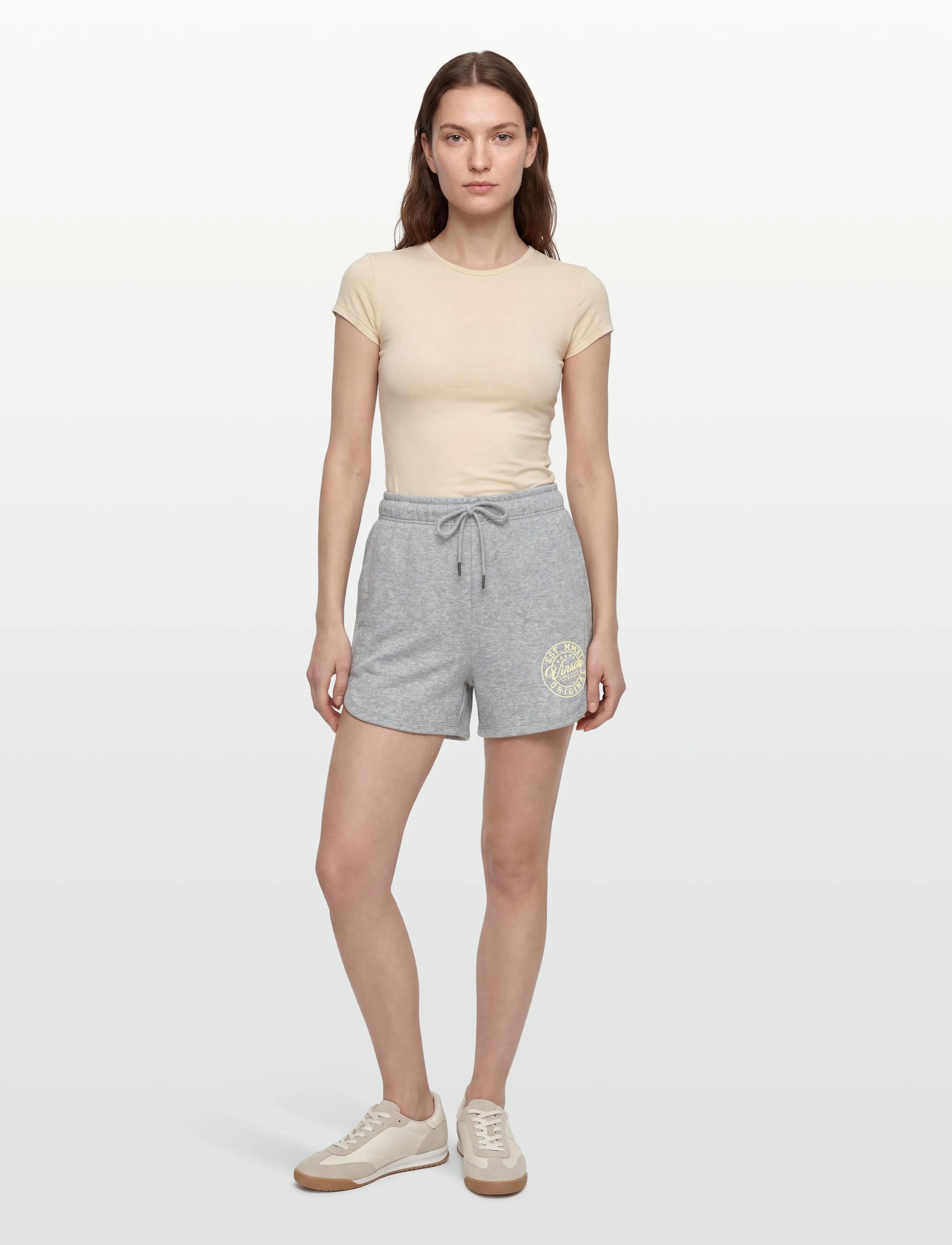VINSON - SIMONE COT PE SW VIN W SHORTS - sweatshorts - grey mÉlange - 0